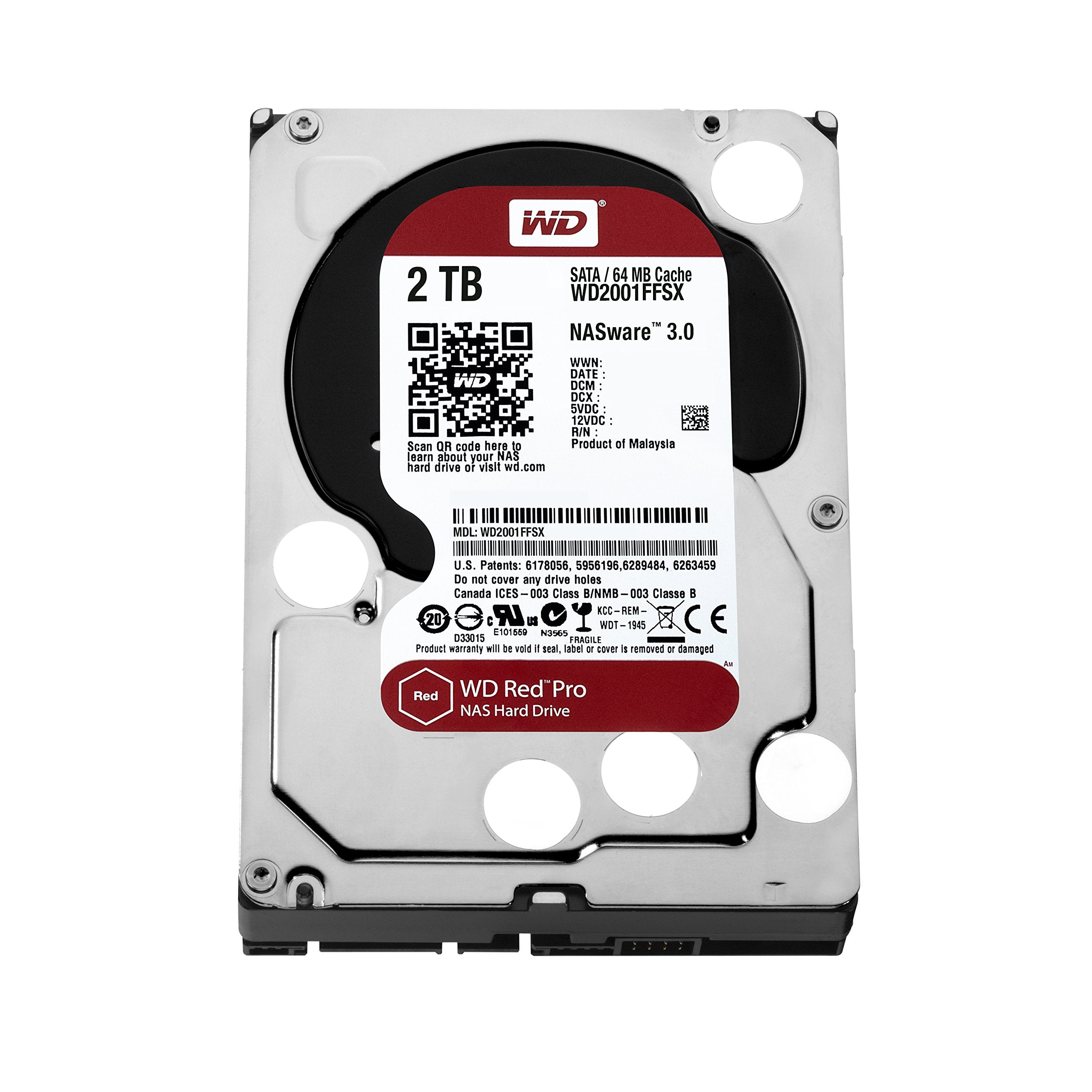 Wd Red Pro 2Tb Nas Hard Disk Drive - 7200 Rpm Sata 6 Gb/S 64Mb Cache 3.5 Inch - Wd2001Ffsx