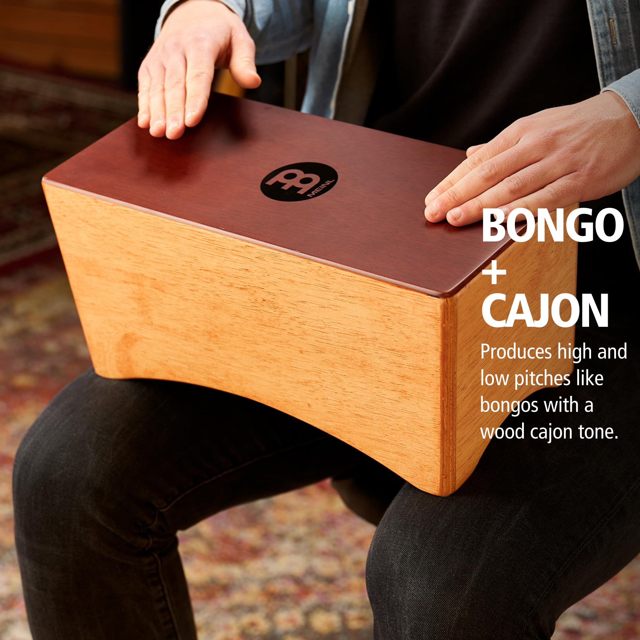 Meinl Bongo Cajon Box Drum   Not Made In China   Super Natural Finish Playing Surface And Hardwood Body, 2 Year Warranty (Bca1Snt M)