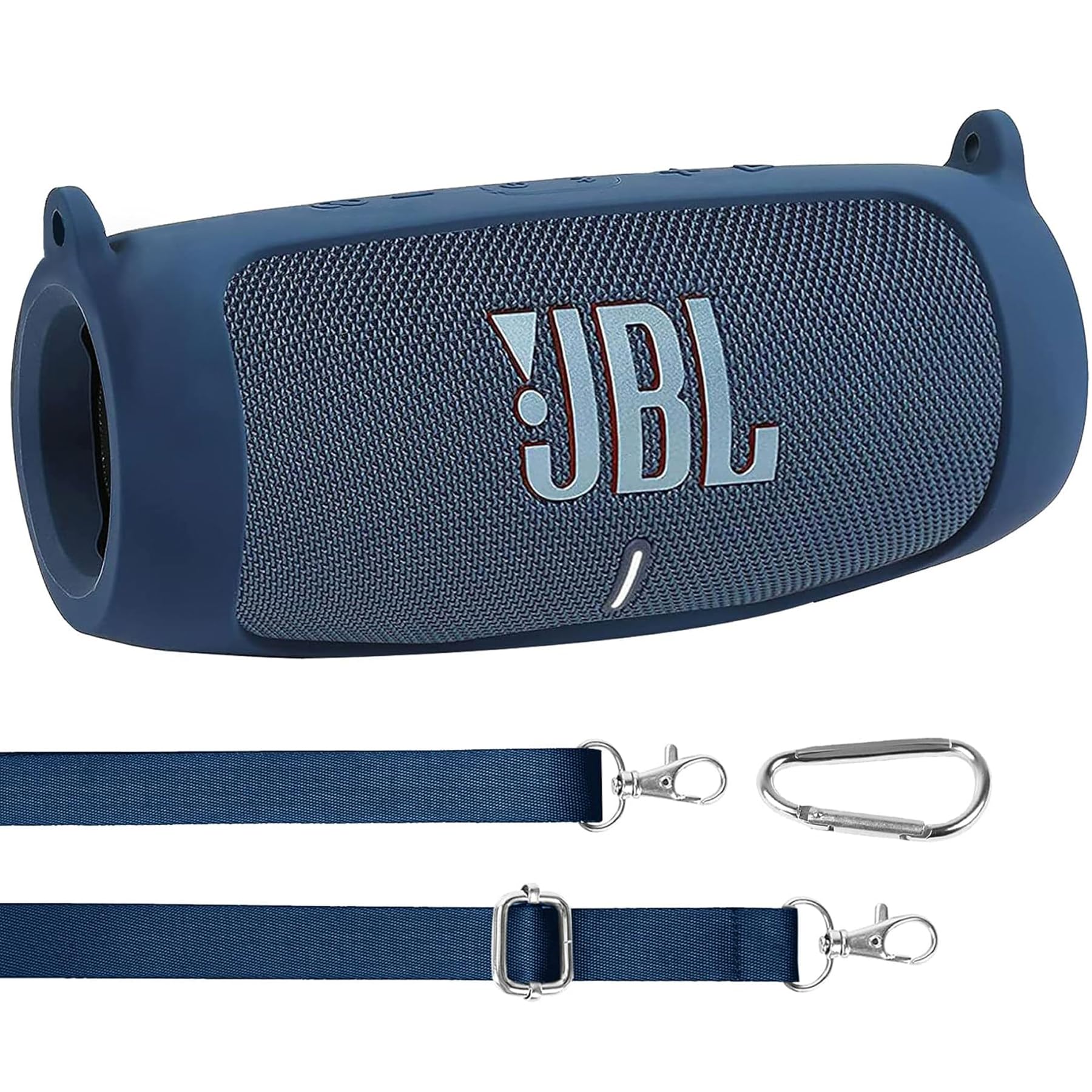 Co2Crea For Jbl Charge 5 Waterproof Bluetooth Speaker Silicone Cover Case, Portable Silicone Travel Case With Carabiner, Protect