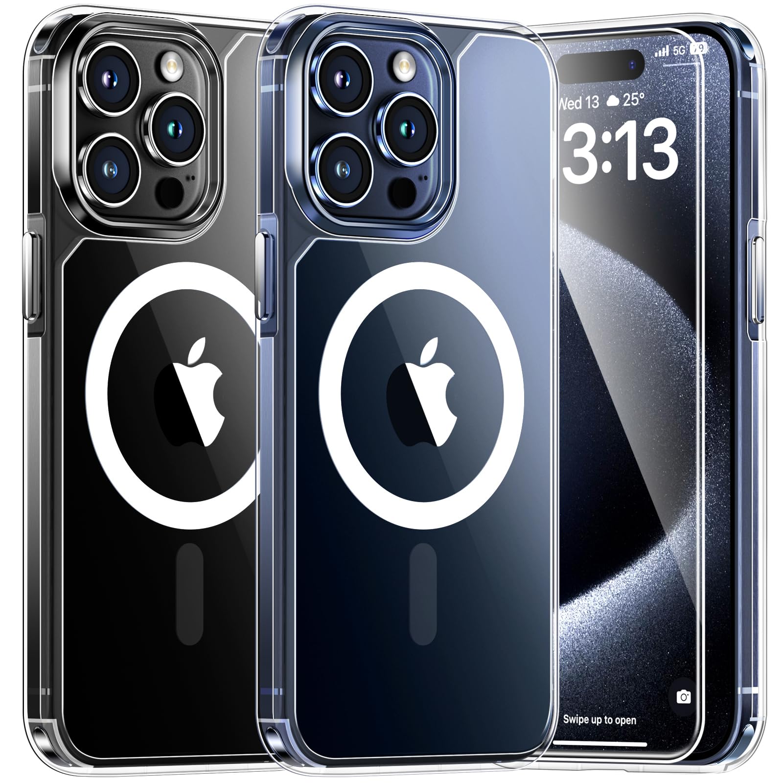 Tauri For Iphone 15 Pro Max Case Compatible With Magsafe, With 2X Screen Protectors,Military Grade Protection [Not Yellowing] Ma