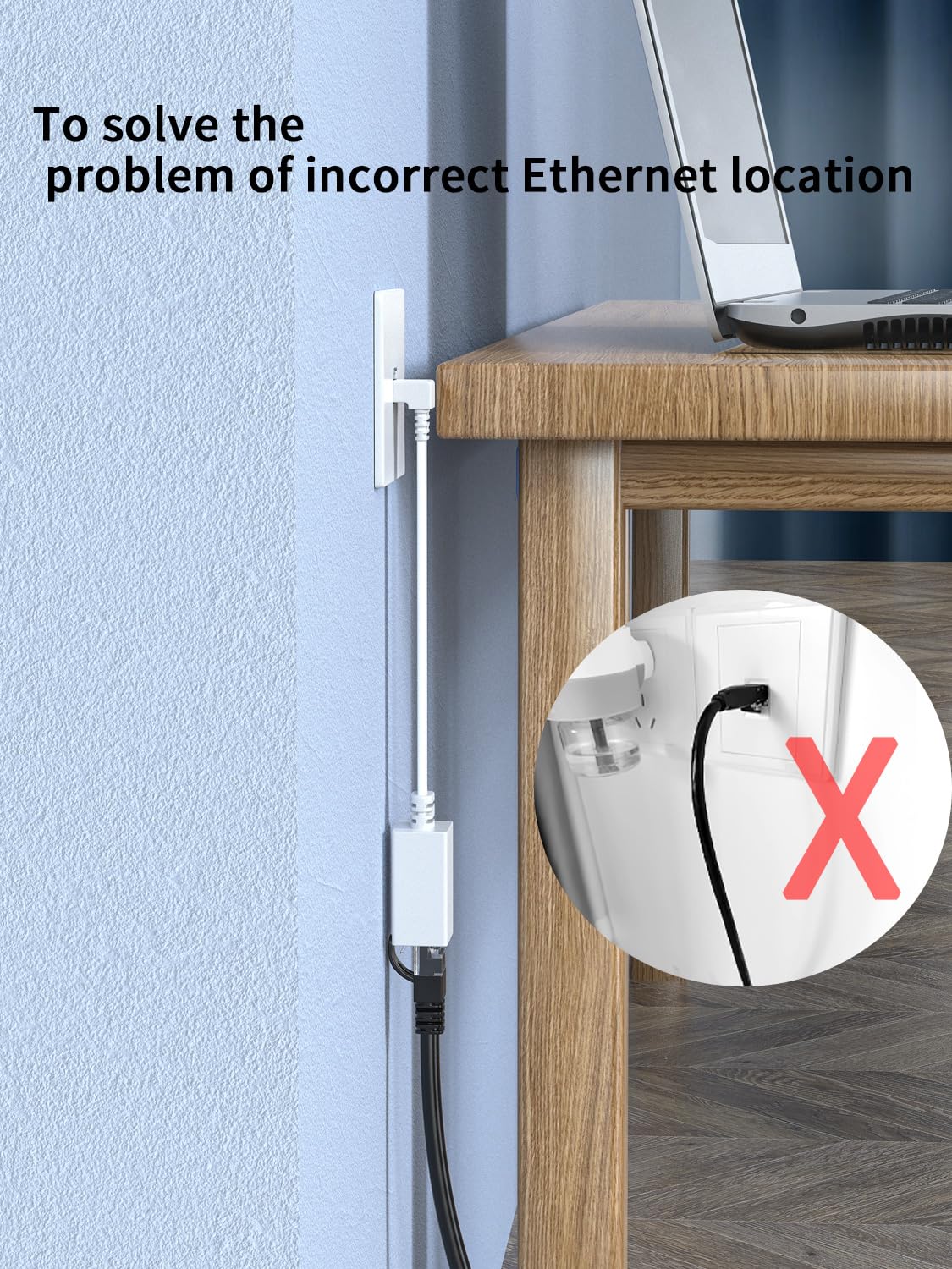 2Packs Right Angle Cat7 Ethernet Extension Cables Flat 0.5 Ft,Right Angle Up 90 Degree Lan Extended Cable Network Patch Cord Male To Female Connector For Router Modem Smart Tv Pc Computer Laptop