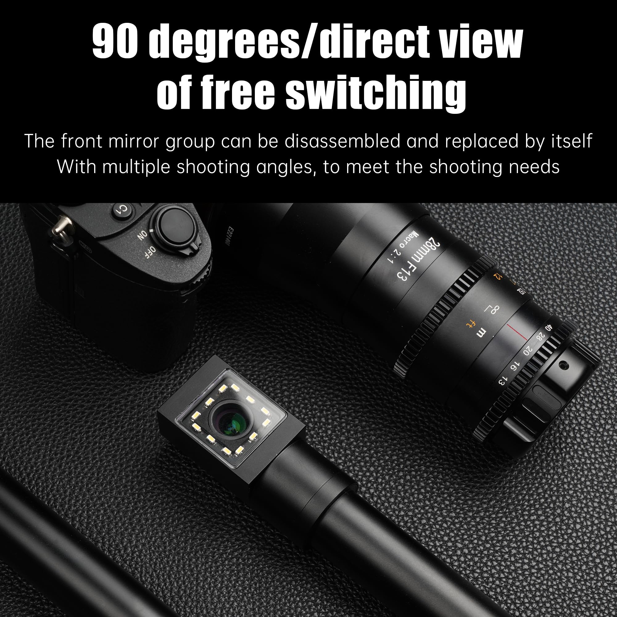 Astrhori 28Mm F13 Periprobe Lens Full Frame 2X Macro Lens Built In Ring Light For Leica/Panasonic/Sigma L Mount Series Mirrorles