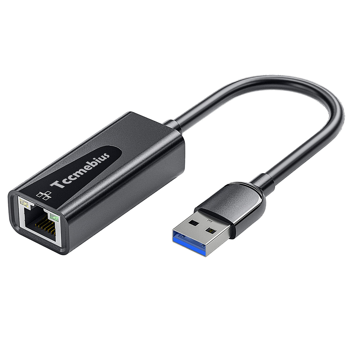 Tccmebius Usb Ethernet Adapter, Usb 3.0 To 10/100/1000 Gigabit Ethernet Lan Network Adapter Compatible With Nintendo, Macbook, S