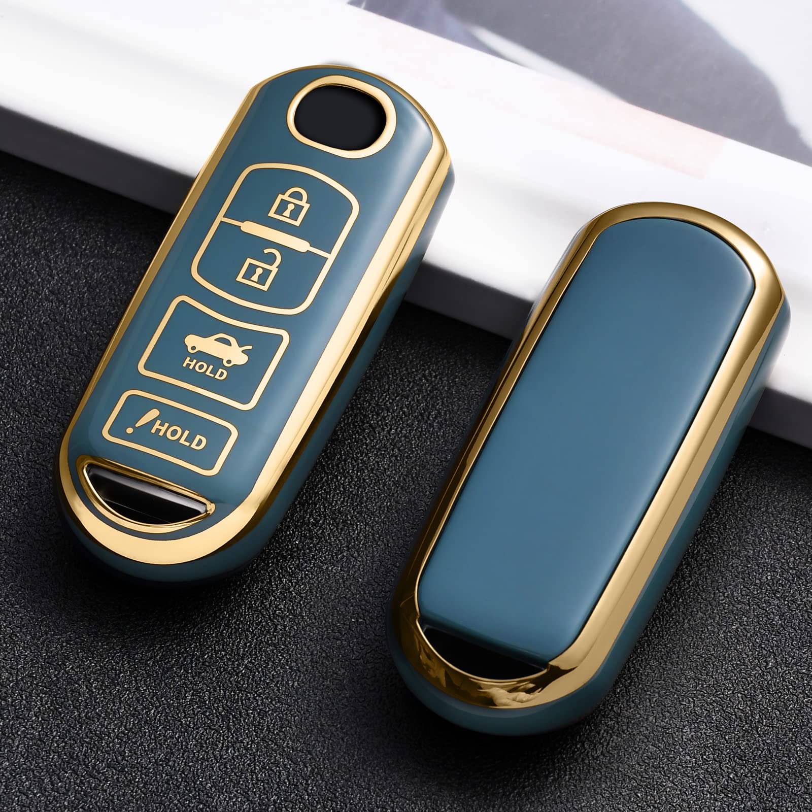 Elohei For Mazda Key Fob Cover Case, Compatible With Mazda 3 6 8 Miata Mx5 Cx3 Cx4 Cx5 Cx7 Cx9 Premium Soft Tpu 360 Degree Full