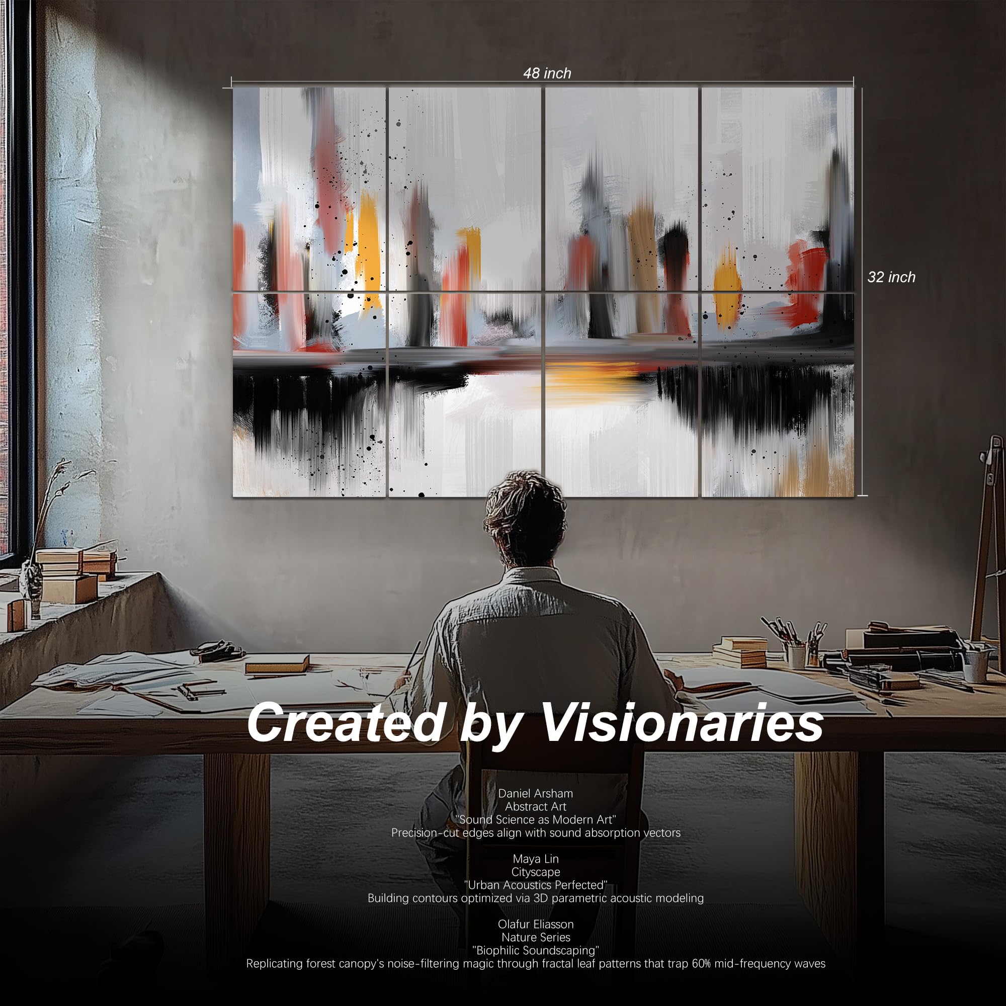 Mollywell Art Acoustic Panels, Sound Proofing, Wall Decoration, Suitable For Nature Inspired Room Soundproofing & Vibrant Aesthe