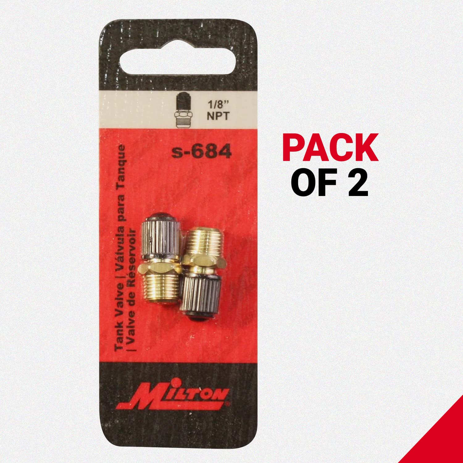 Milton S 684 1/8'' Npt Tank Valve   Pack Of 2