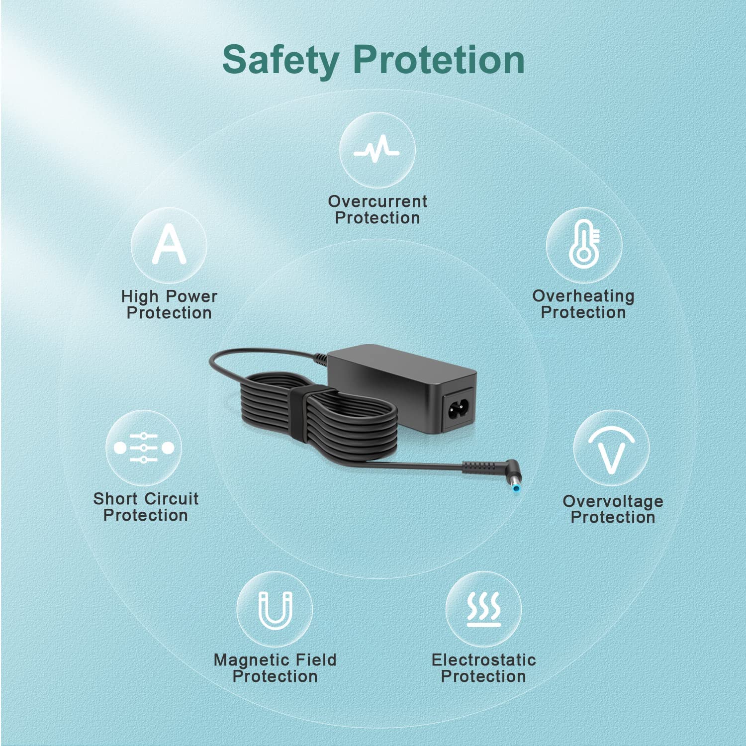 Laptop Charger Fit For Hp 15 Bs0Xx 15 Bs015Dx 15 Bs013Dx 15 Bs113Dx 15 Bs115Dx 15 Bs2Xx 15 Bs234Wm 15 Bs212Wm 15 Bs020Wm 15 Bs244Wm 15 Bs080Wm 15 Bs144Wm 15 Bs134Wm 15 Bs289Wm Power Supply Cord