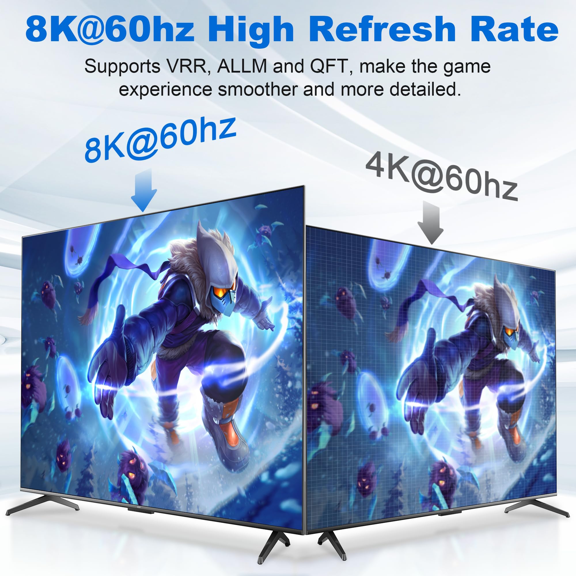 8K Hdmi Splitter 5 In 1 Out Hdmi Switch Splitter, 8K@60Hz/4K@120Hz Hdmi Switch Box Port Expander With Remote 5 Port Hdmi Switche