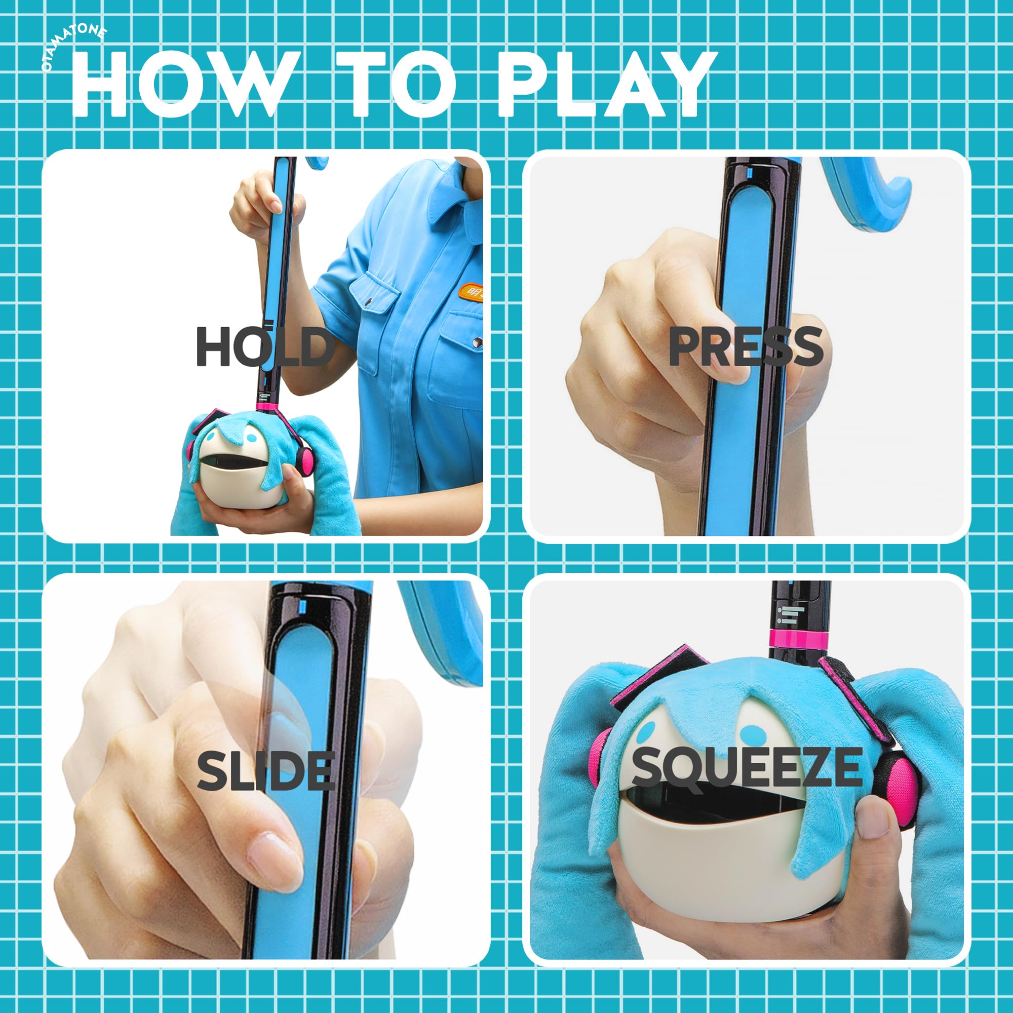 Otamatone Deluxe [Hatsune Miku Edition] Electronic Musical Instrument Portable Synthesizer From Japan Maywa Denki [Includes Remo