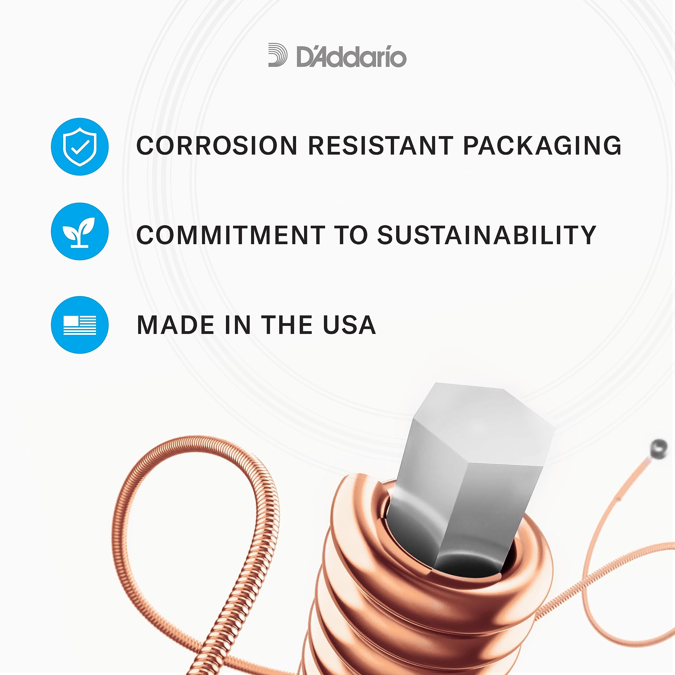 Daddario Acoustic Guitar Strings, 80/20 Bronze, Ej10-3D, Extra Light Gauge 10-47, 6-String Set, Pack Of 3