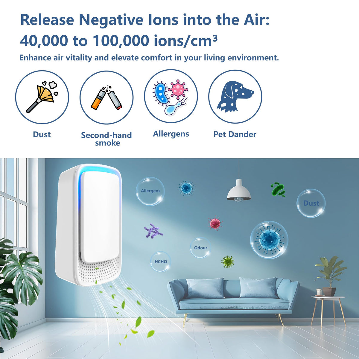 4 Pack Plug In Negative Ion Ionizer For Home, Office, Kitchen, Bedroom ...