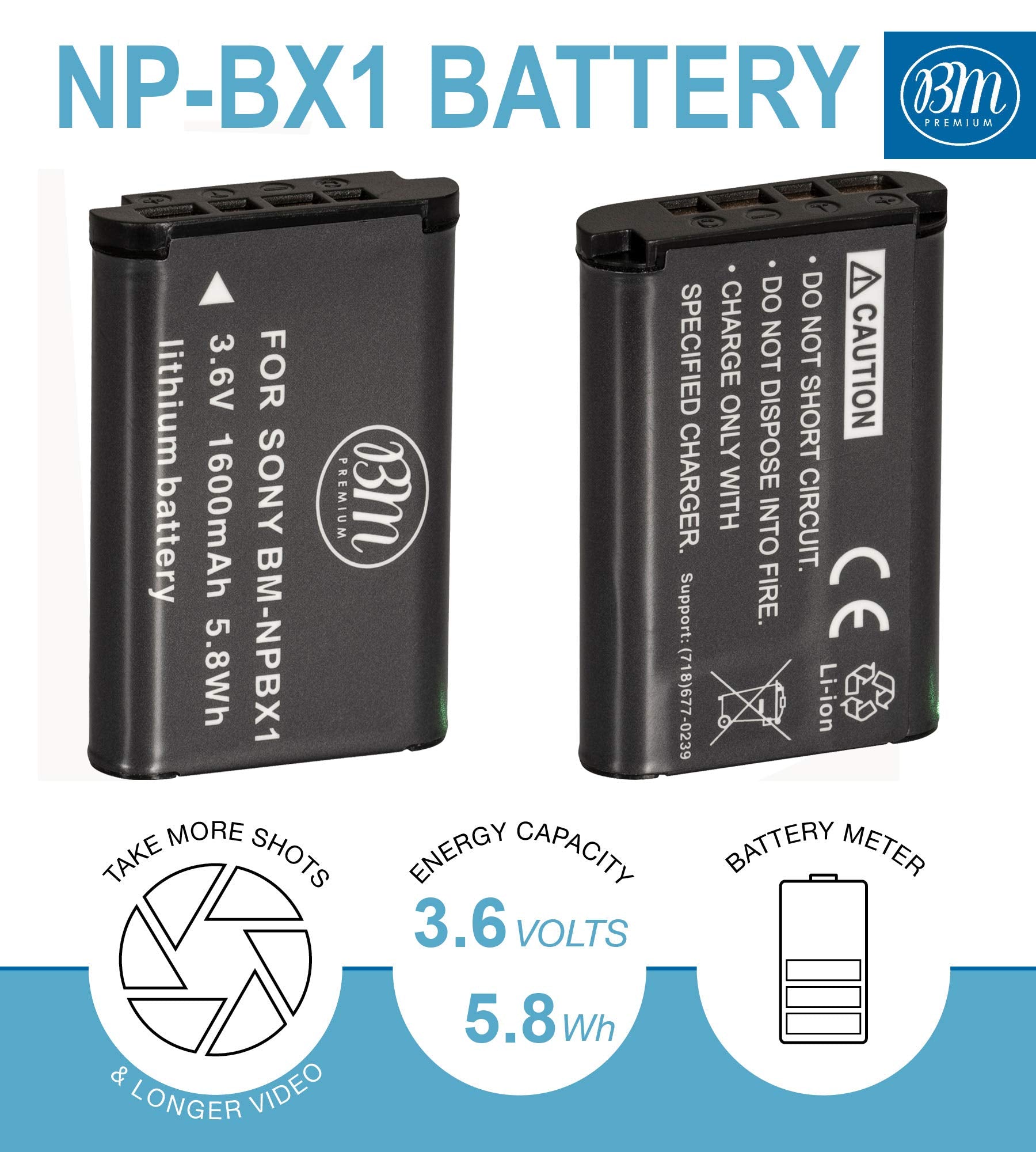 BM 2 NP BX1 NP BX1/M8 Batteries for Sony CyberShot ZV 1 II, DSC RX100, RX100 II, RX100 III, RX100 IV, RX100 V, DSC RX100 VI, RX100 VII, DSC RX1R, RX1R II, HX50V, HX60V, HX80V, HX90V, WX350 Cameras