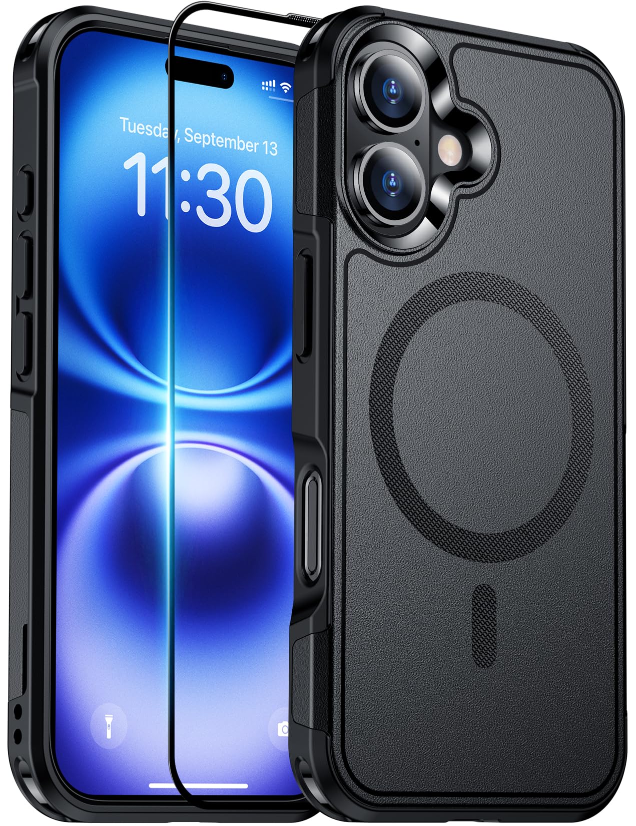 Temdan Designed For Iphone 16 Case Magnetic,[Compatible With Magsafe][Military Grade Drop Protection] Dropproof Heavy Duty Tough