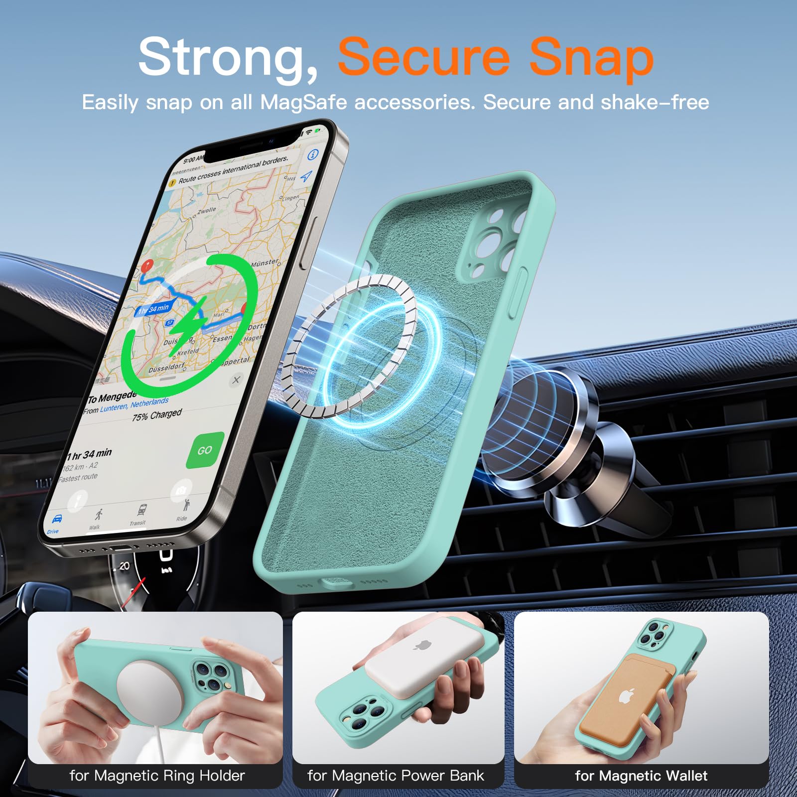 Kiresen Designed For Iphone 12 Pro Max Case With Screen Protector   Upgraded Camera Protection   Wireless Charging Compatible