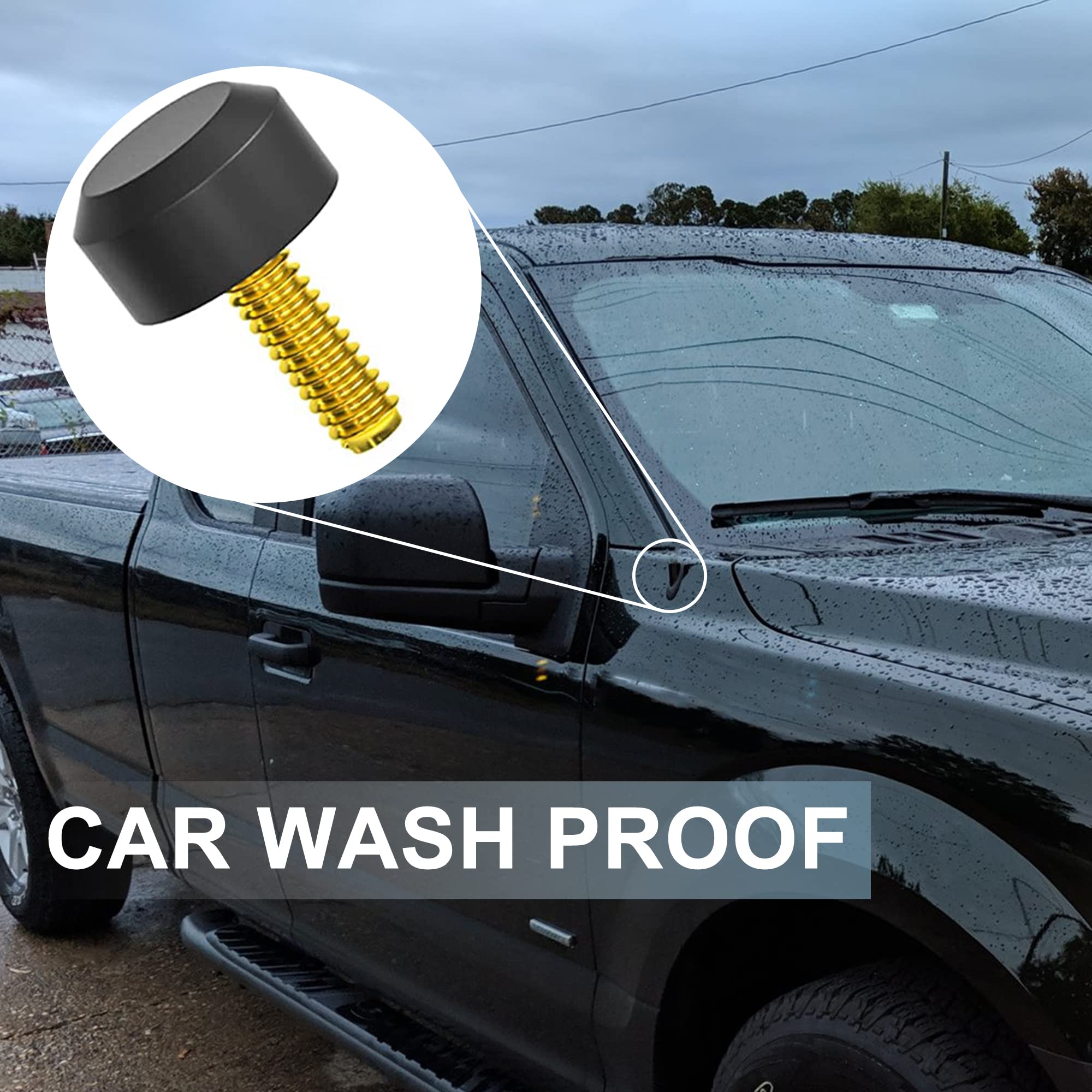 Ksaauto Antenna Delete Cap For Ford F150 2009 2024, Ford F250 F350 Bronco F 150 Accessories Antenna Base Cover Antenna Delete