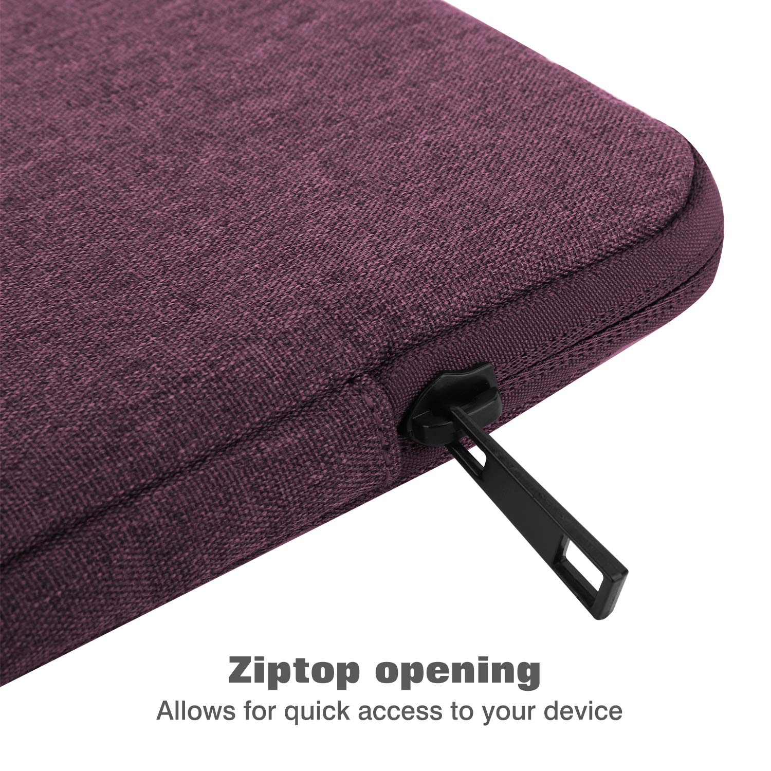 MoKo 7 8 Inch Tablet Sleeve Bag, Polyester Pouch Cover Case Fits iPad Mini (A17 Pro) 8.3' 2024, iPad Mini 6/5/4/3/2/1, Samsung Galaxy Tab S2 8.0, Tab A 8.0, ZenPad Z8s 7.9,Purple