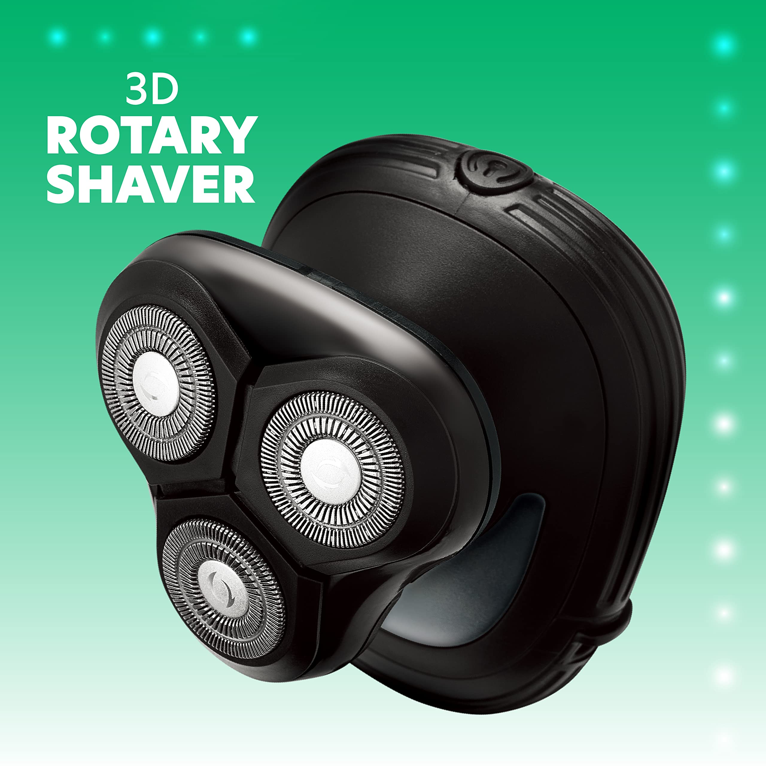 Groom Essentials 3D Rotary Face And Head Shaver For Men, Led Light, Battery Operated Compact, Cordless Electric Shavers For Men,