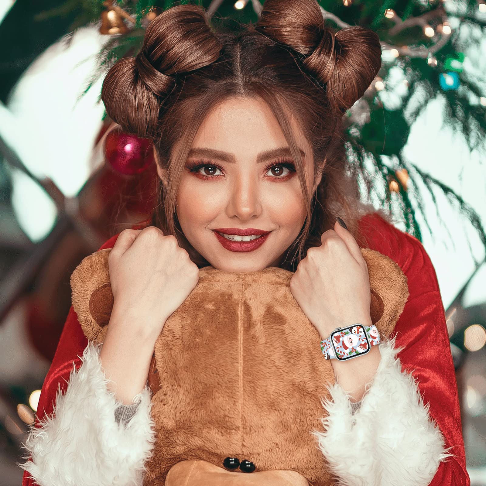 Merry Christmas Snowman Watch Band Compatible With Apple Watch Band 38Mm 40Mm 41Mm 42Mm 44Mm 45Mm 49Mm For Women Men, Happy Chri