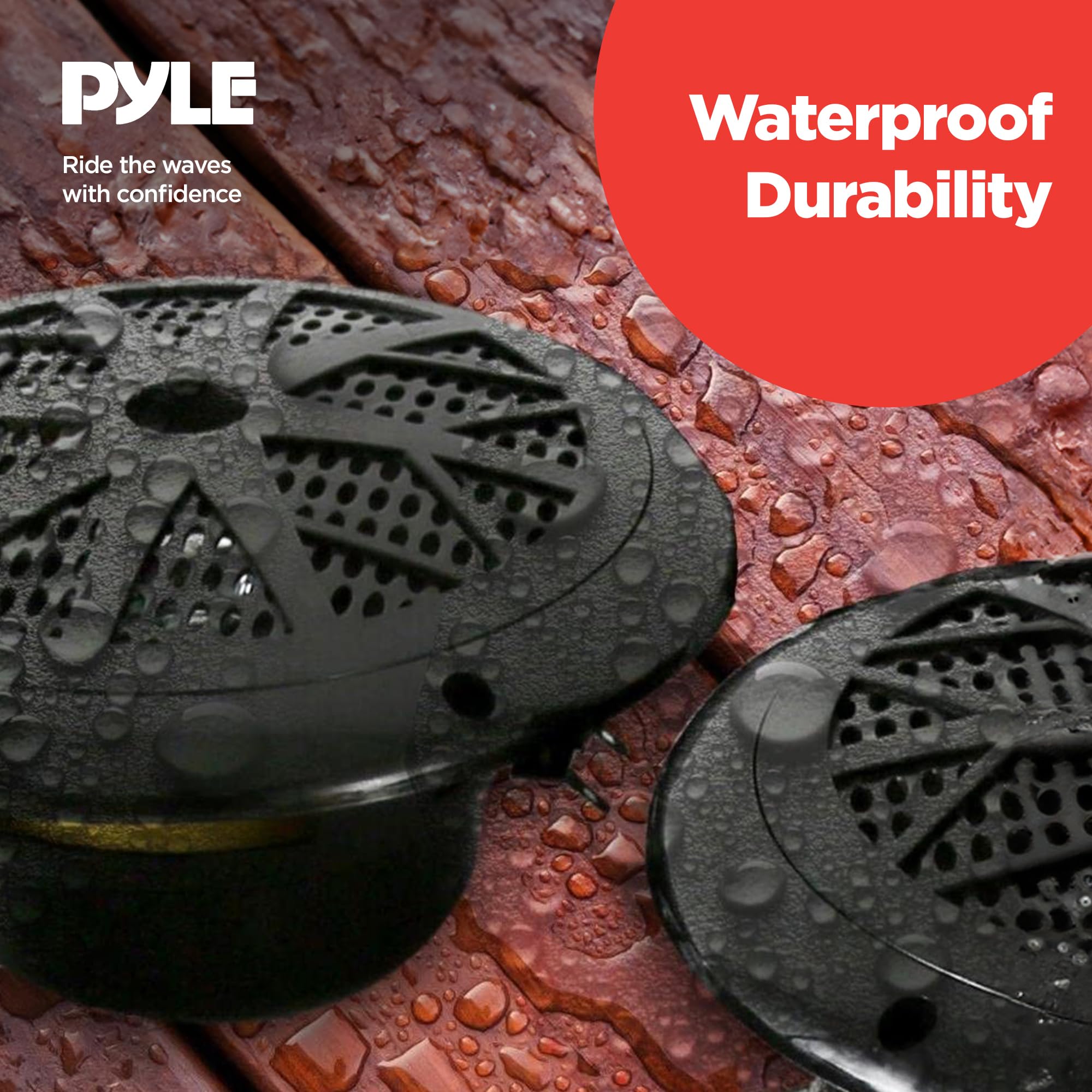 Pyle Marine Headunit Receiver Speaker Kit - In-Dash Lcd Digital Stereo Built-In Bluetooth & Microphone W/ Am Fm Radio System 5.2