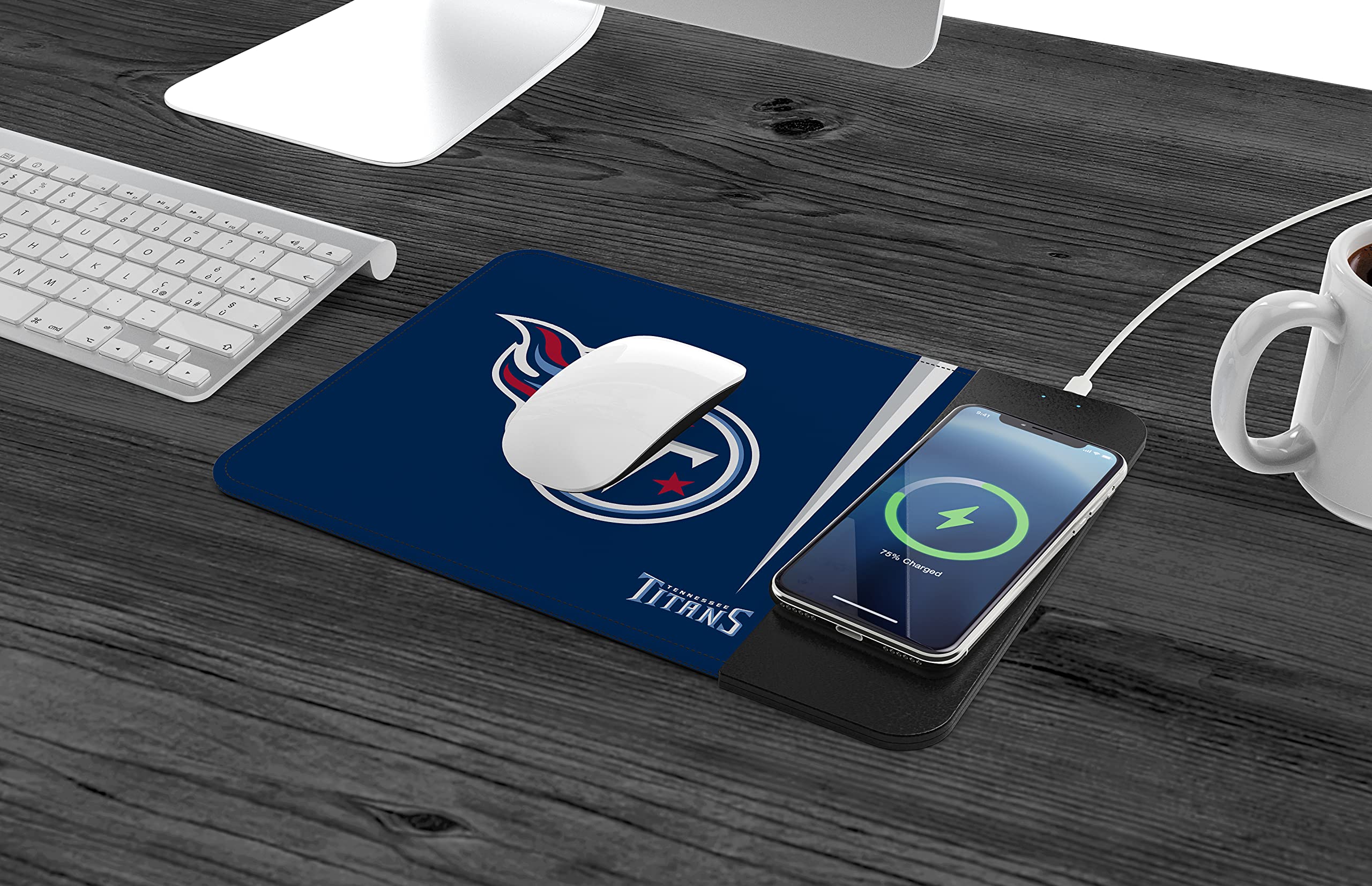 Soar Nfl Wireless Charging Mouse Pad, Tennessee Titans