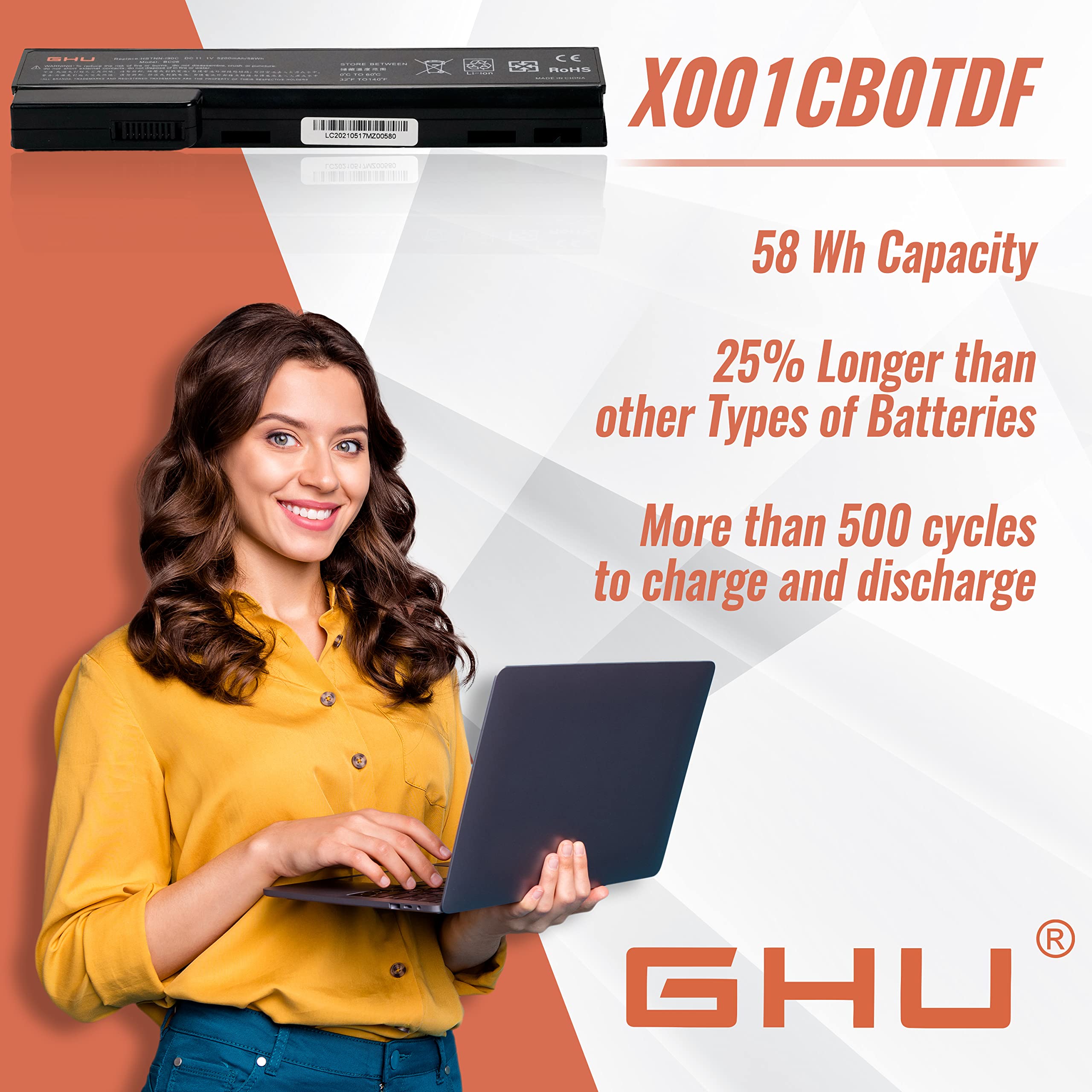 Ghu New Laptop Battery 58 Wh Replacement For Cc06 Cc06Xl Qk642Aa 628666 001 628668 001 628668001 628670 001 628369 421 Cc09 6286