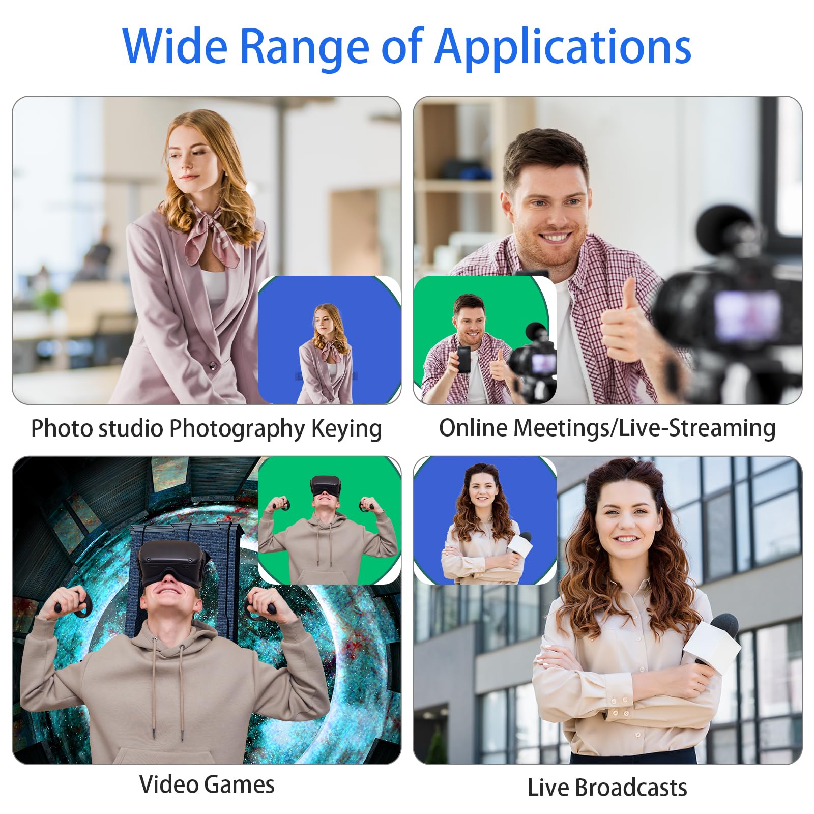 Portable Green Screen Chair,56 In Greenscreen Backdrop With Stand,Double Sided Green Screen & Blue Screen,2 In 1 Collapsible Gre