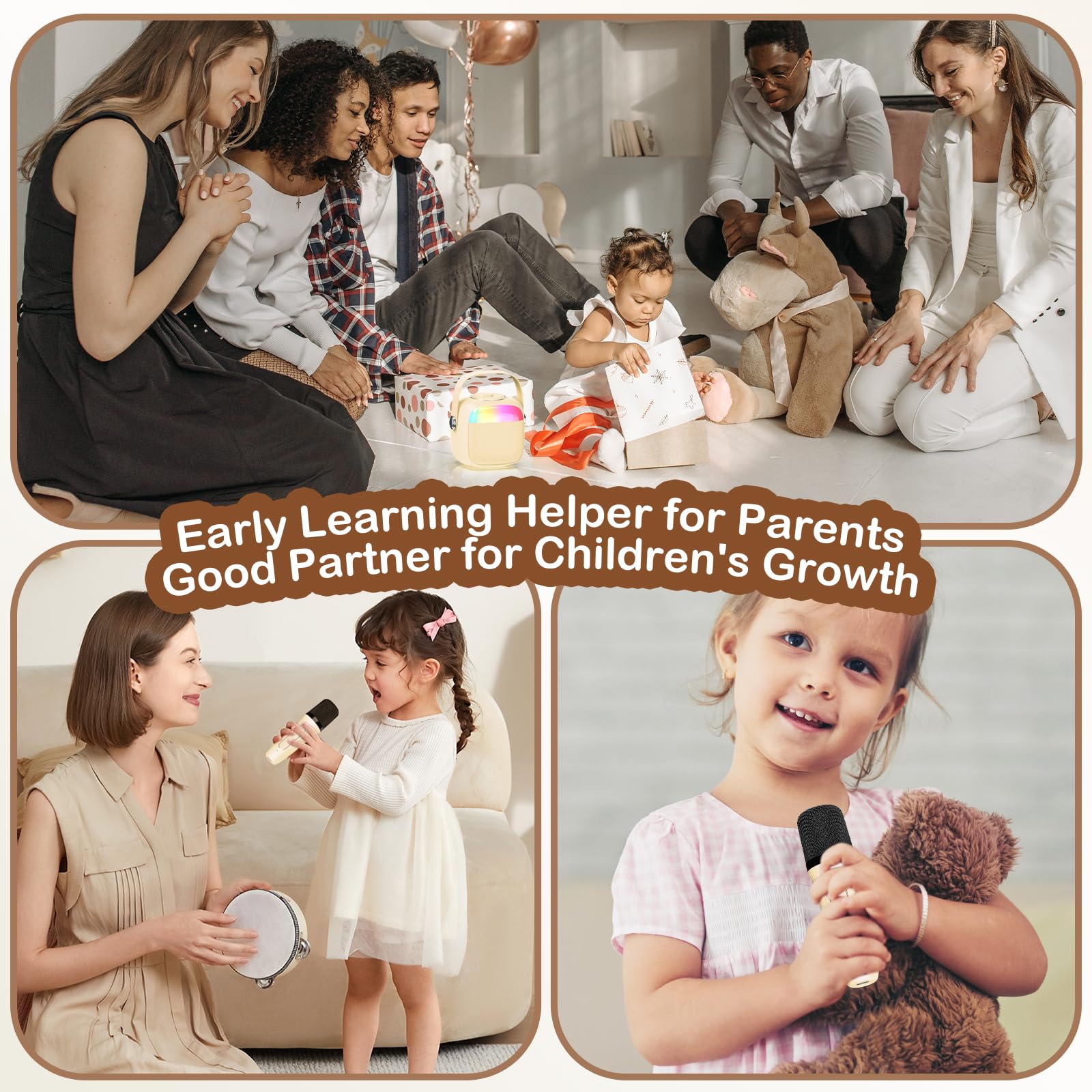 Hwwr Karaoke Machine For Kids, Birthday Gifts For Girls, Toys For 4, 5, 6, 7, 8, 9, 10, 12 Year Old, Mini Portable Bluetooth Spe