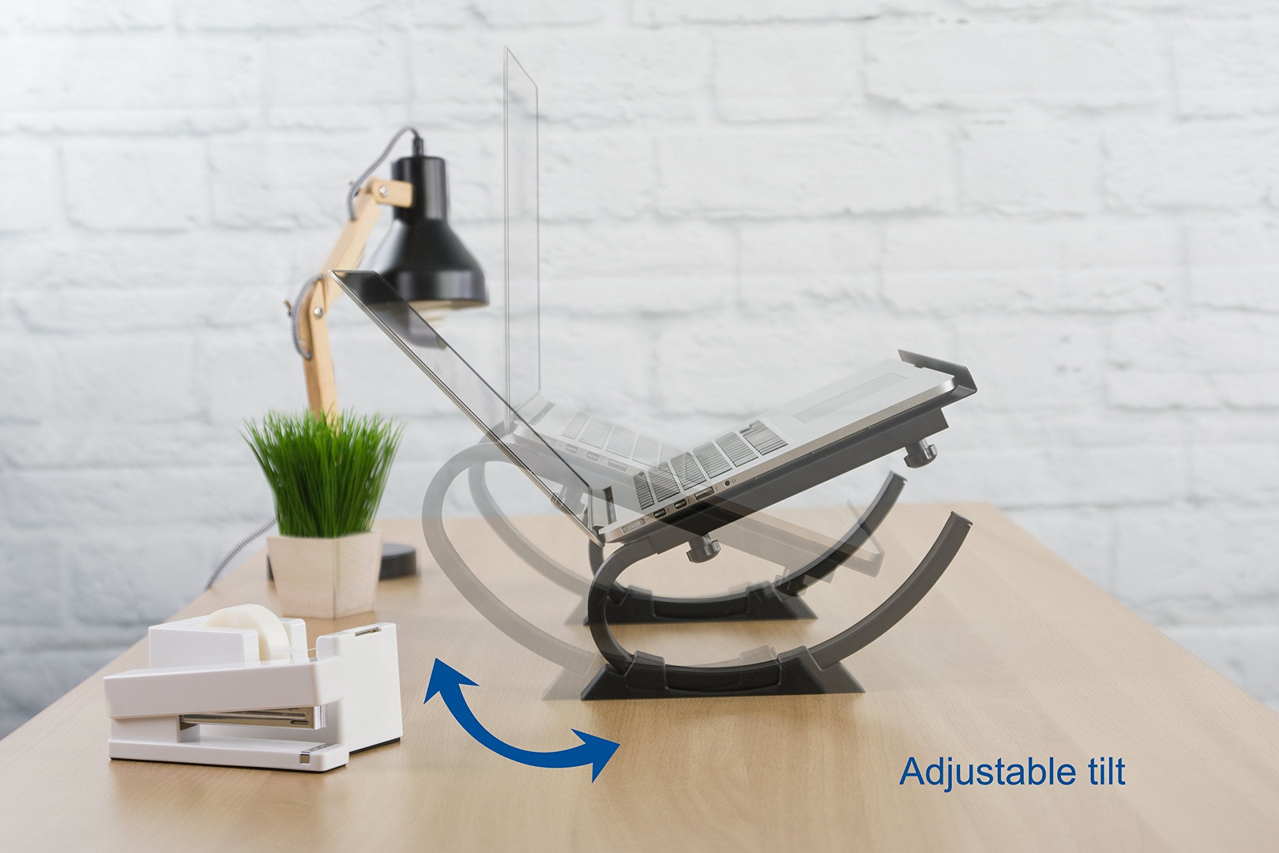 VIVO Black Fully Adjustable Curved Laptop, Notebook and Monitor Riser Stand STAND V001N