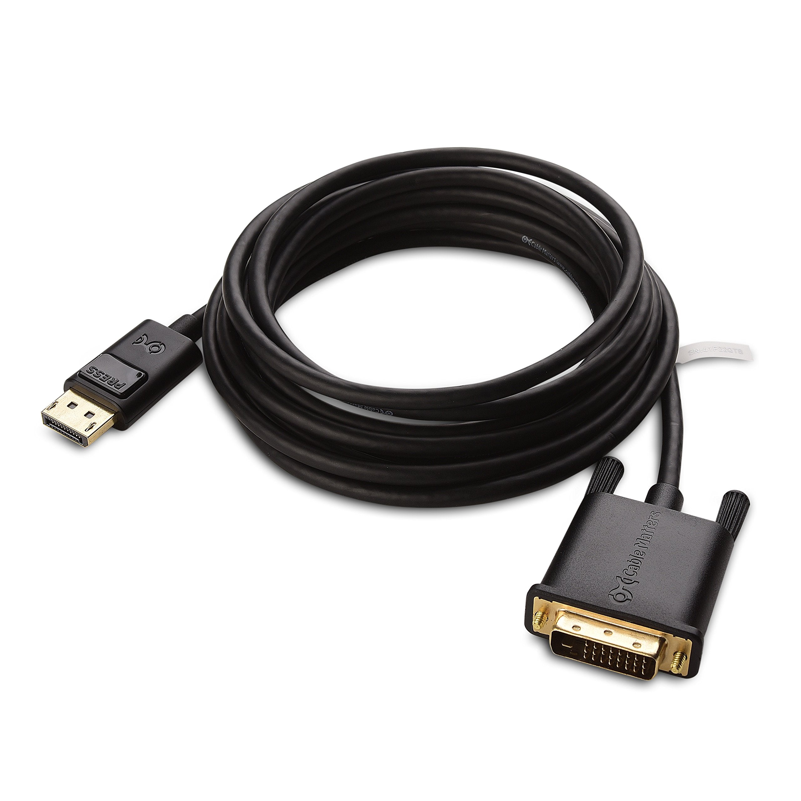Cable Matters Displayport To Dvi Cable (Dp To Dvi Cable) 10 Feet
