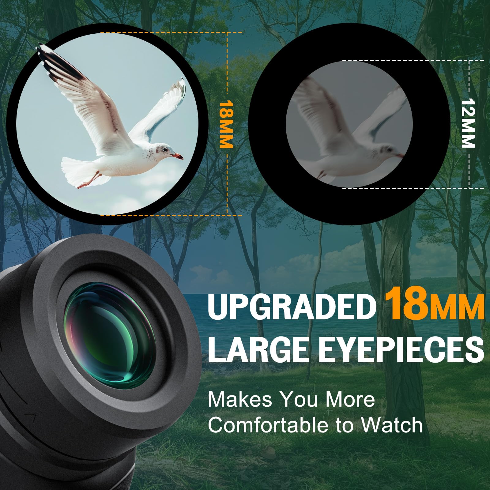 12X55 Monocular For Adults High Power   Aurosports Compact Portable Monoculars For Bird Watching   Hd Monoculars With Smartphone