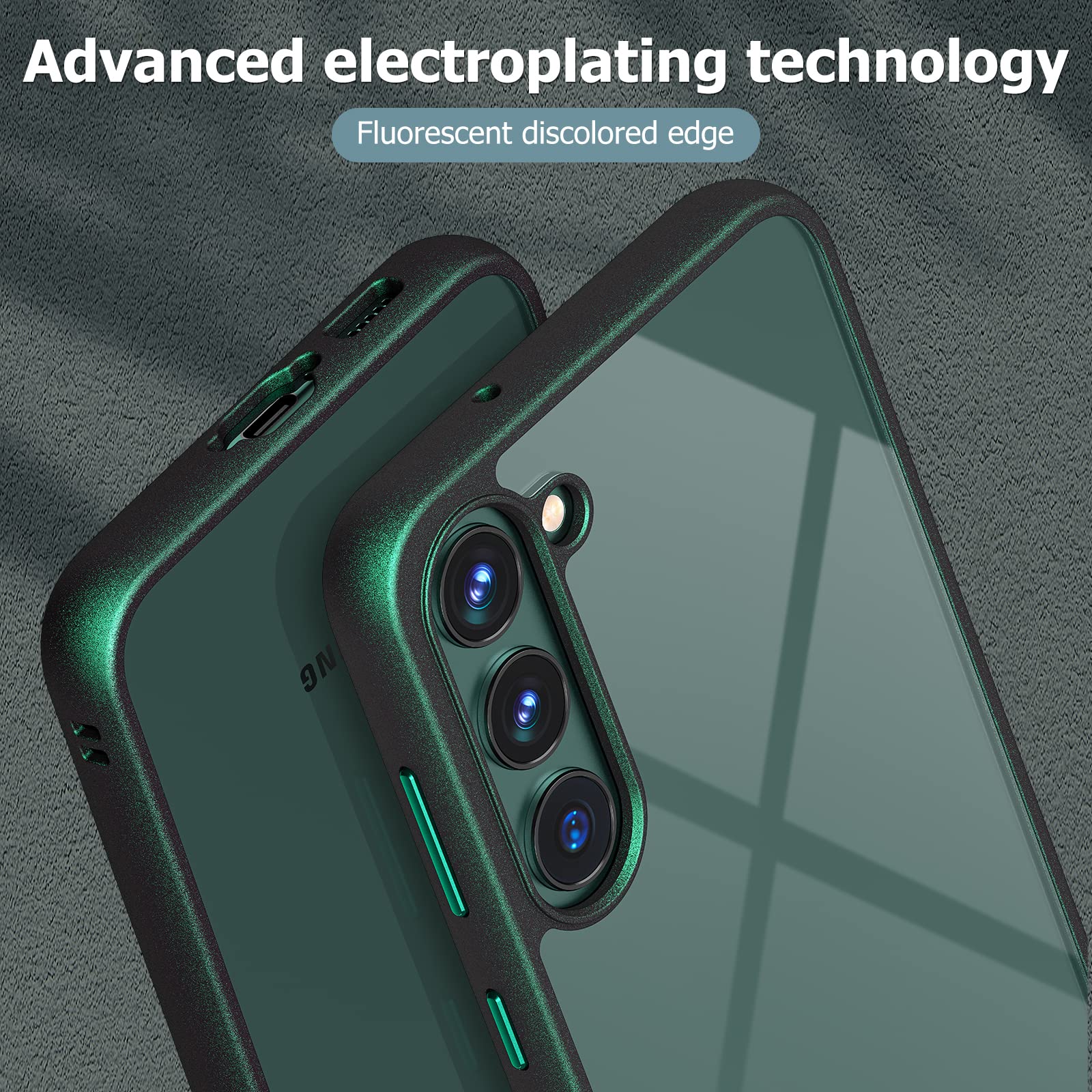 Mateprox Compatible With Samsung Galaxy S23+ Case, Clear Thin Slim Crystal Transparent Shockproof Bumper Cover For Samsung S 23