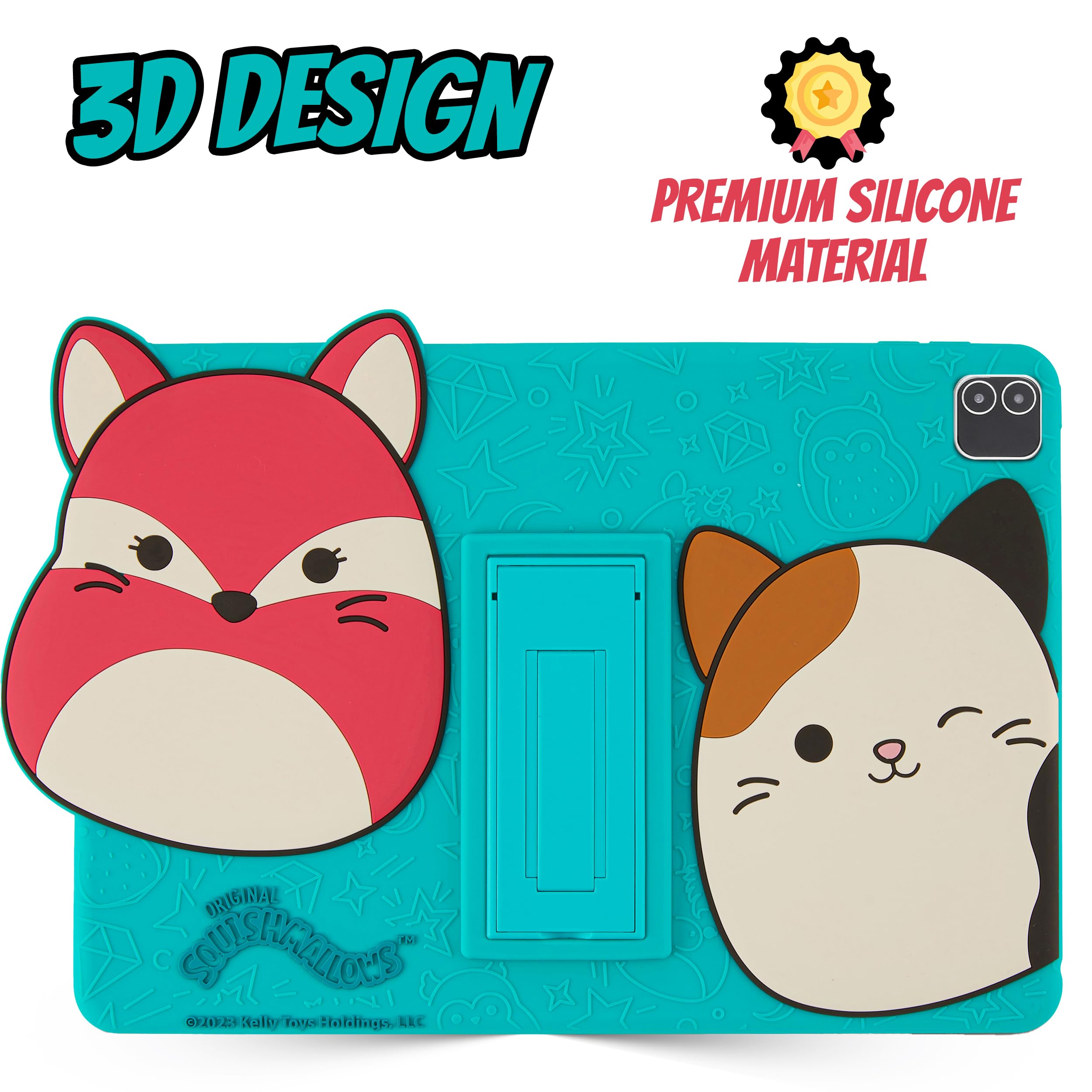 Komar Kids Squishmallow Kids Tablet Cover For 9Th, 8Th & 7Th Generation Cases For Ipad, 2021/2020/2019, Case With Stand, Shockpr