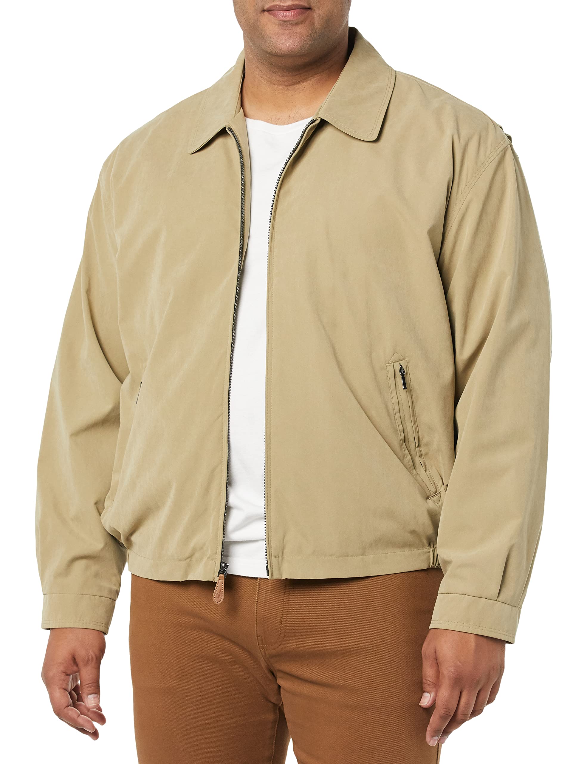 London Fog Mens Auburn Zip Front Golf Jacket (Regular  Big Tall Sizes), Camel, 2Xl Big