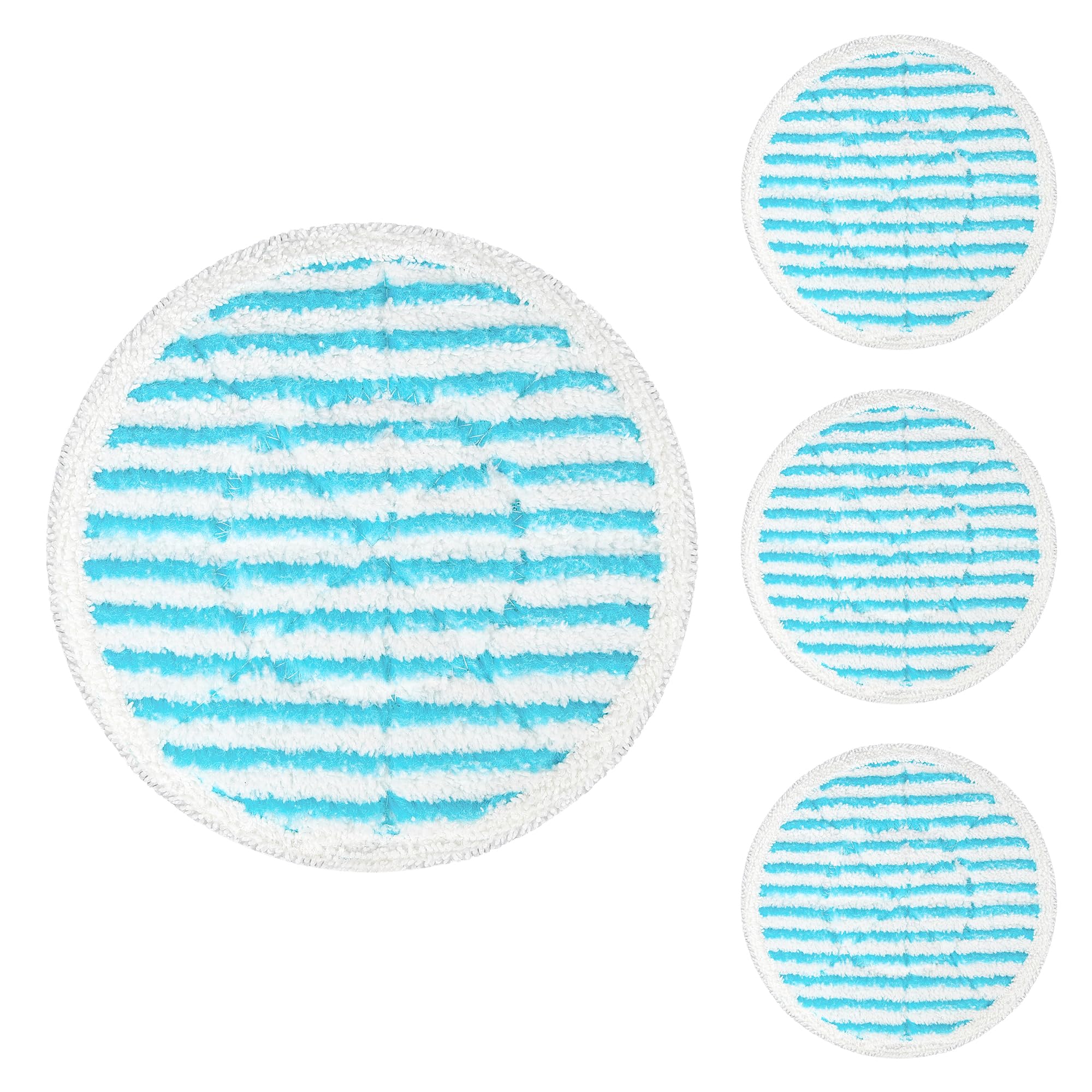 Flammi Heavy Duty Replacement Steam Mop Pads for Pursteam ScrubMaster, 4 Pack VelvetBristle Hybrid Deep Scouring Steam and Scru
