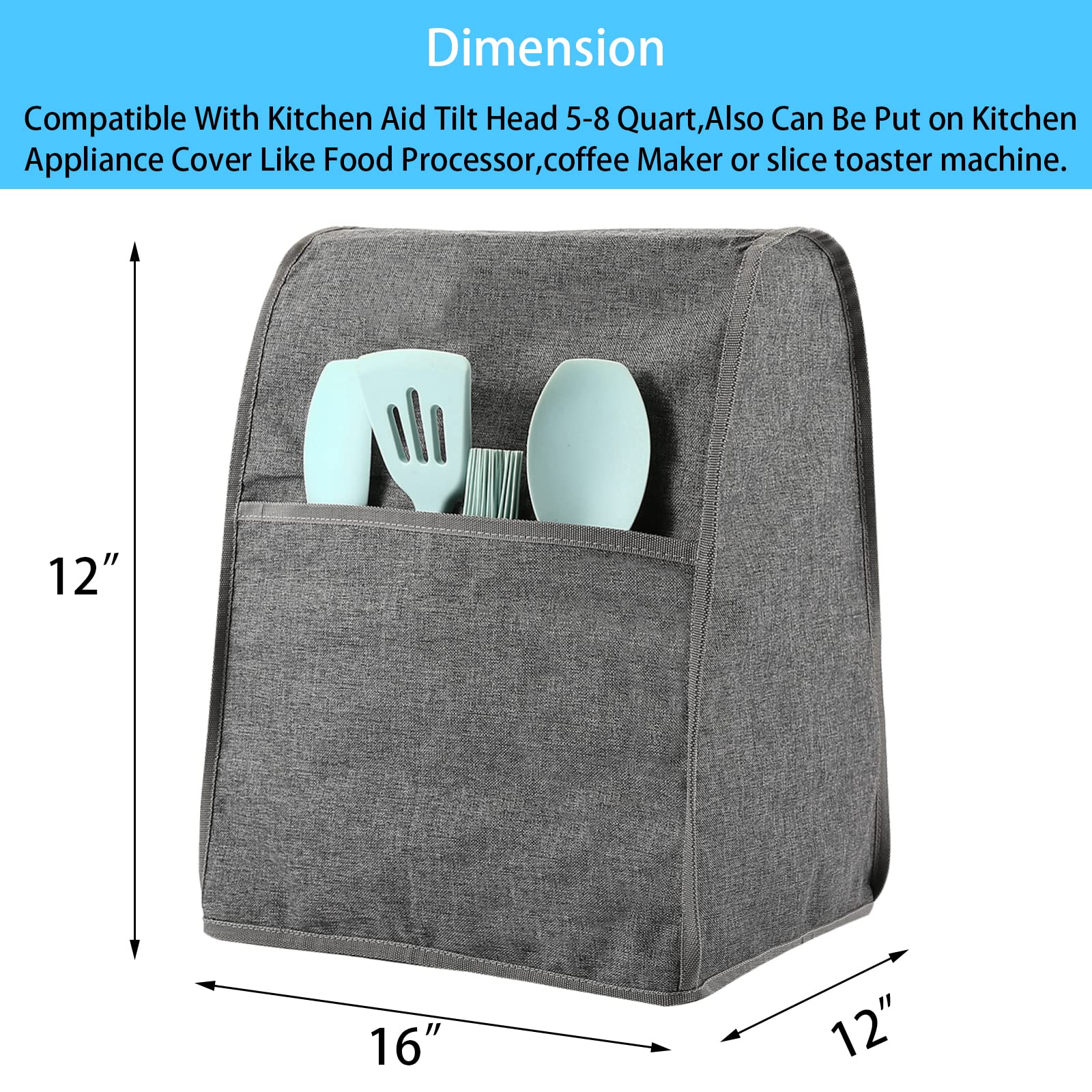 Kitchen Aid Mixer Cover,Stand Mixer Cover Compatible With 6 8 Quarts Kitchen Aid Hamilton Stand Mixer,Cover For Kitchen Aid Mixe