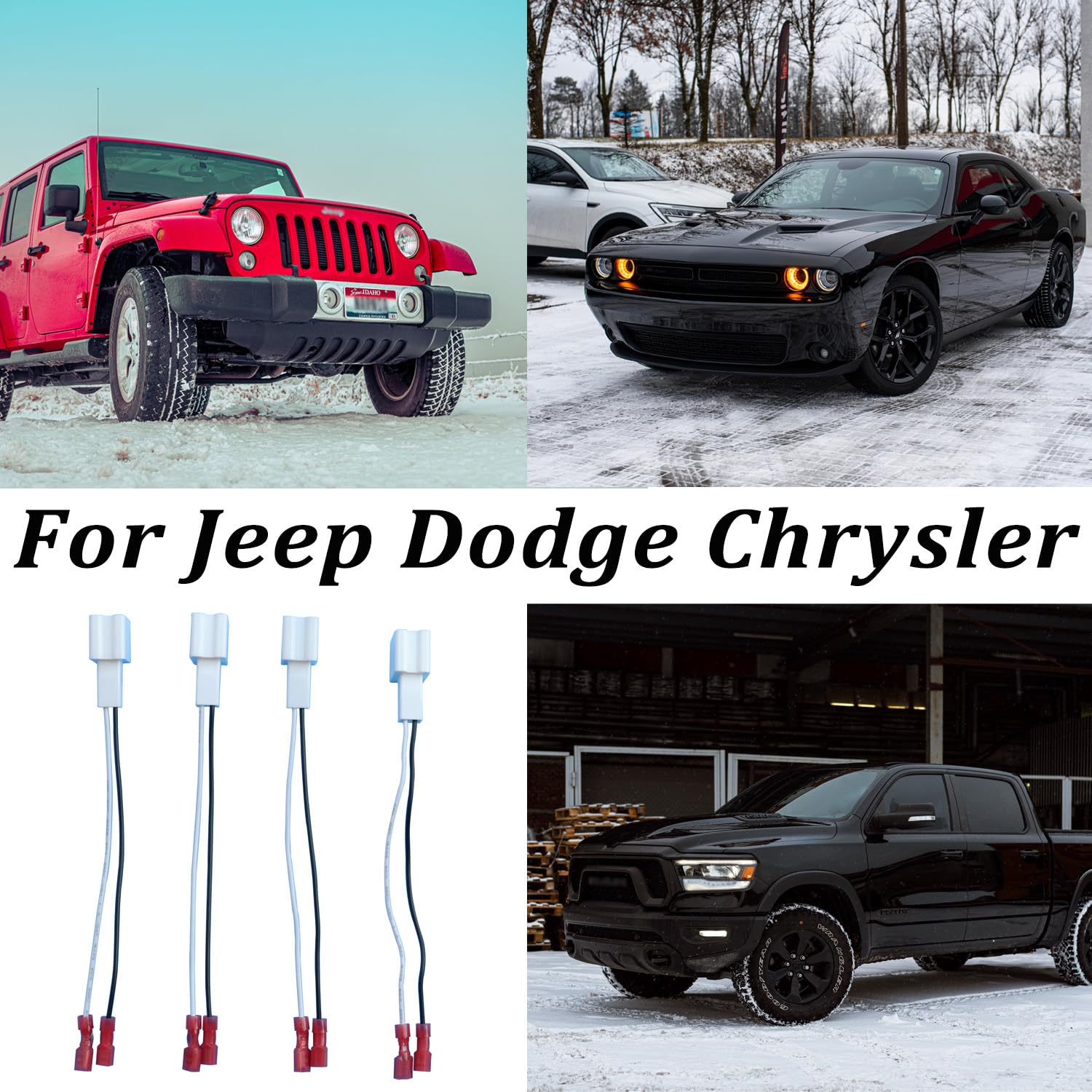 Afeisol 72 6514 Speaker Wiring Harness Replacement For Jeep Dodge Chrysler Front Rear Door Speaker Wiring Harness Adapter (72 65