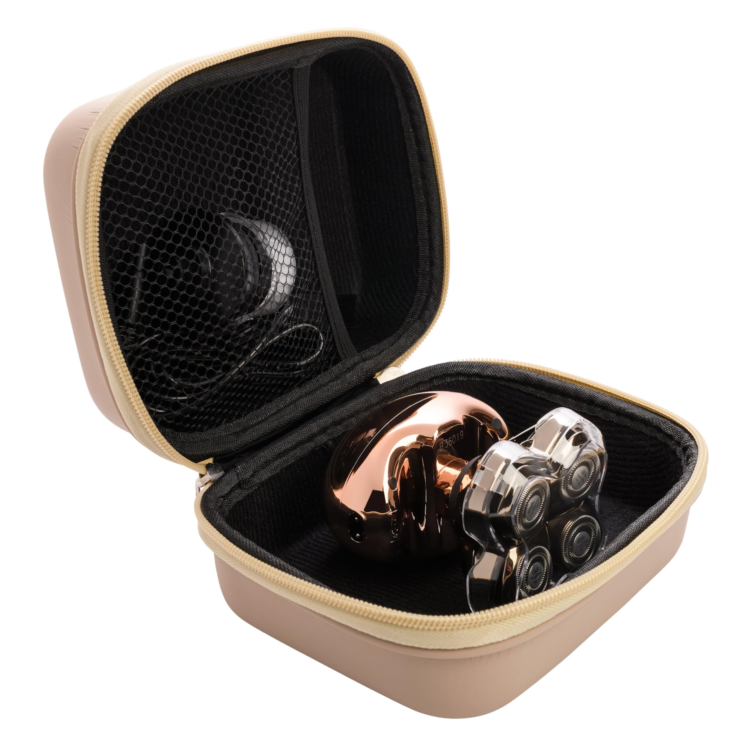 Skull Shaver Beige Butterfly Kiss Electric Razor Travel Case