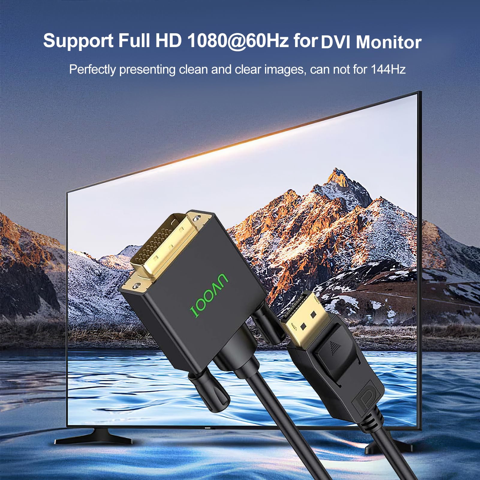 Uvooi Displayport To Dvi Cable 6Ft 3 Pack, Dp To Dvi Cable Cord Male To Male Cord Compatible With Computer, Pc, Monitor, Tv, Pro