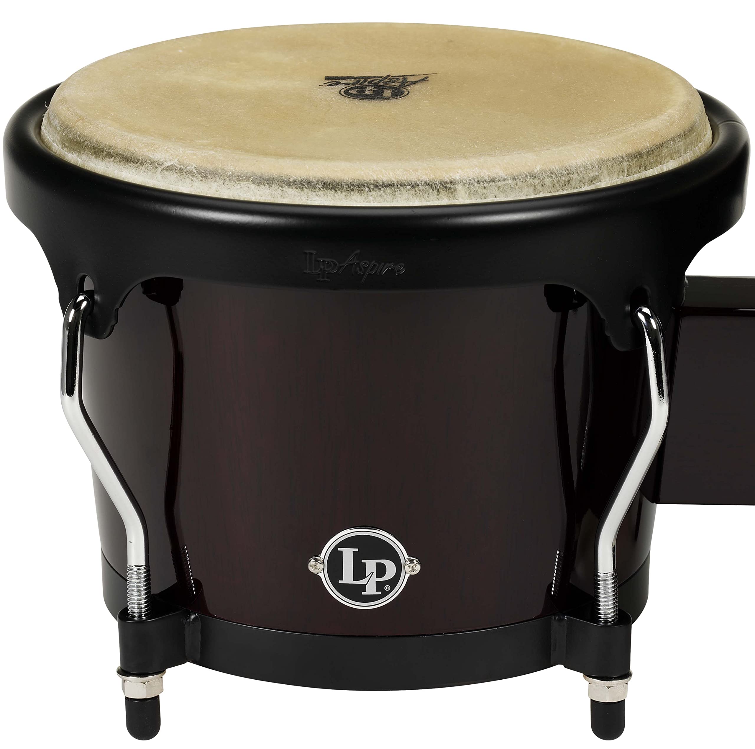 Lp Lpa601 Aspire Oak Bongos With Black Hardware Dark Wood