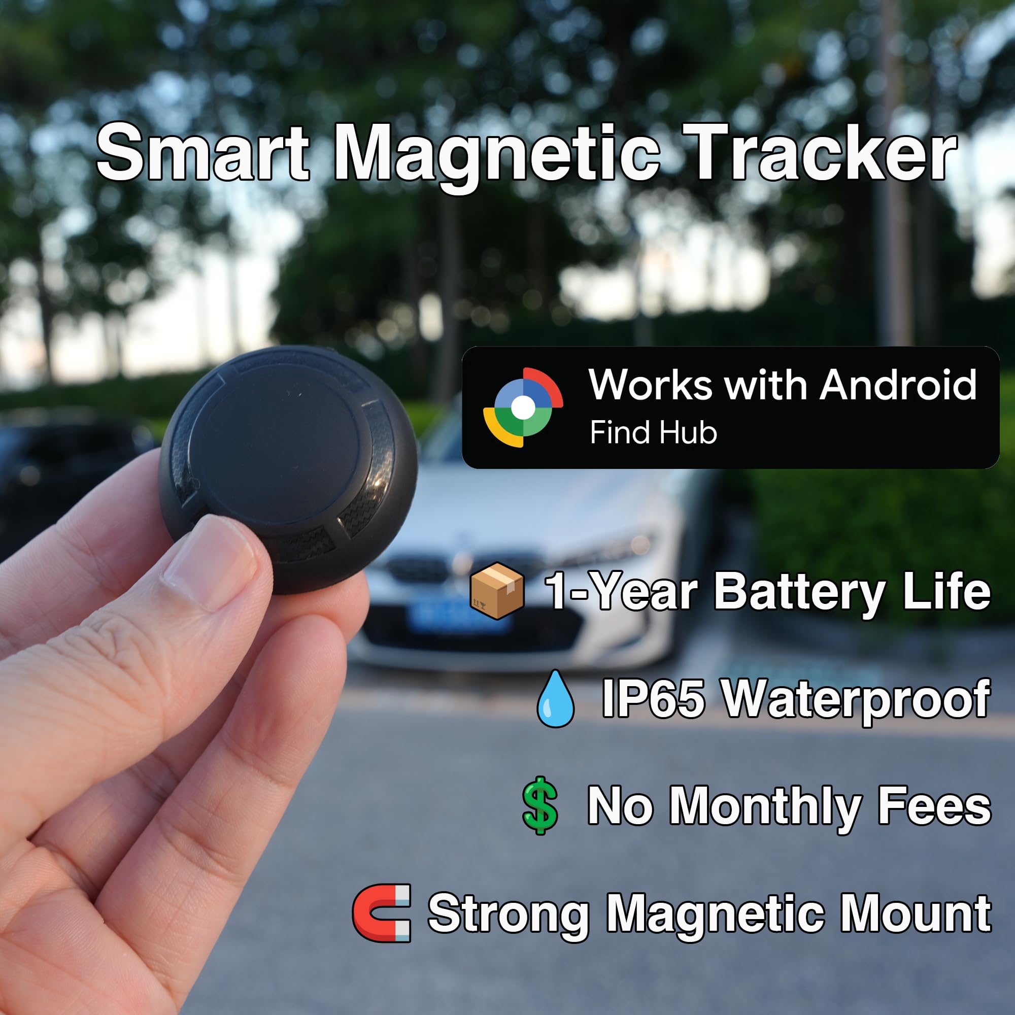 Jpbeiduoyin Mini Gps Tracker For Vehicles - Google Find Hub Enabled, No Monthly Fee, Hidden Magnetic Waterproof Tracking Device