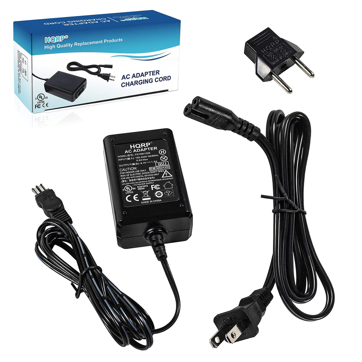 Hqrp 8.4V Ac Adapter Charger Compatible With Sony Ac-L10A L10B L10C L10 L15 L100 Handycam Ccd-Trv108 Ccd-Trv118 Ccd-Trv128 Ccd-Trv138 Ccd-Tr748 Ccd-Tr648 Ccdtr648E Ccdtrv238 Ccdtrv238E Camcorder
