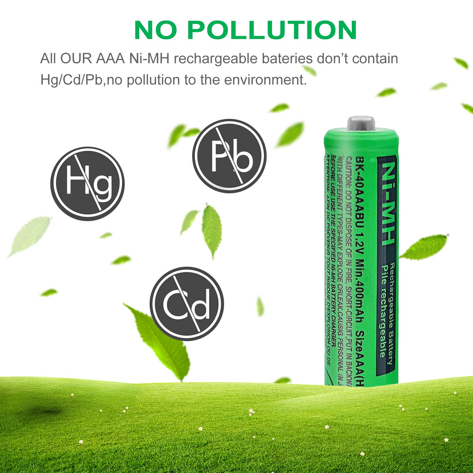 Osim 4Pack Bk 40Aaabu Ni Mh Aaa Rechargeable Batteries 1.2V Aaa Ni Mh Rechargeable Batteries 400Mah For Cordless Phones, Remote