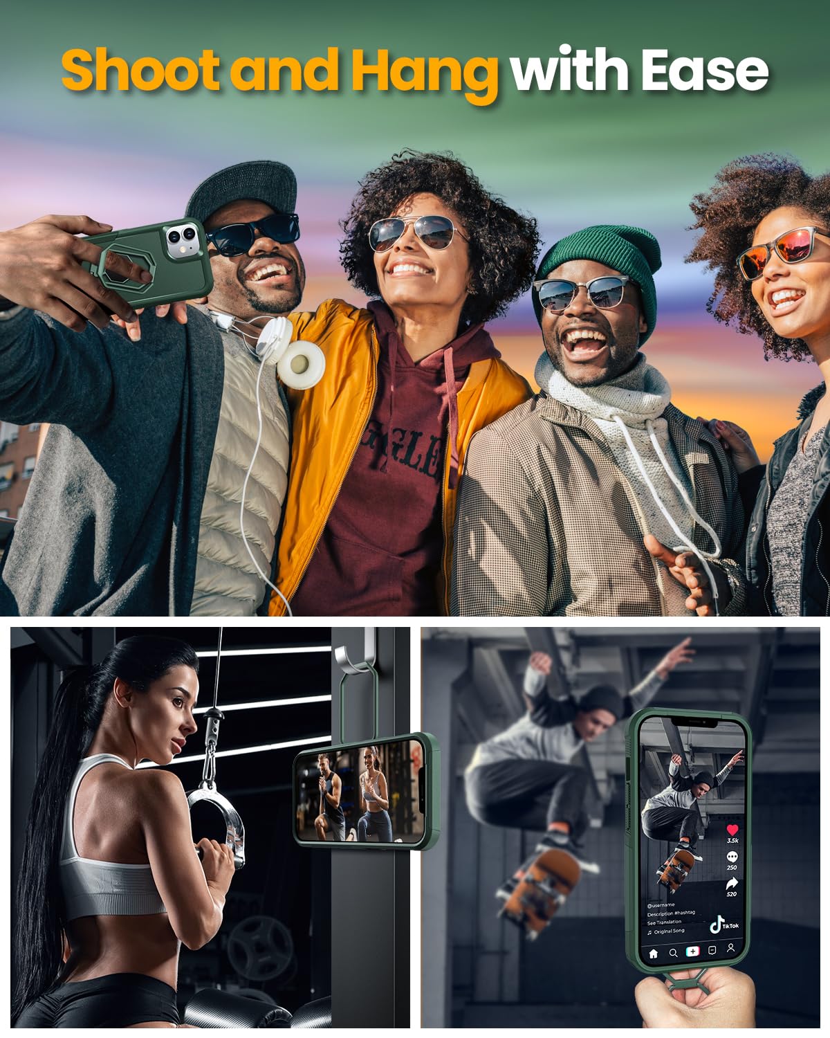 Shields Up For Iphone 11 Case With Stand (Two-Way Stand), 11 Phone Case With Double Ring Holder, Heavy Duty Shockproof Cover For