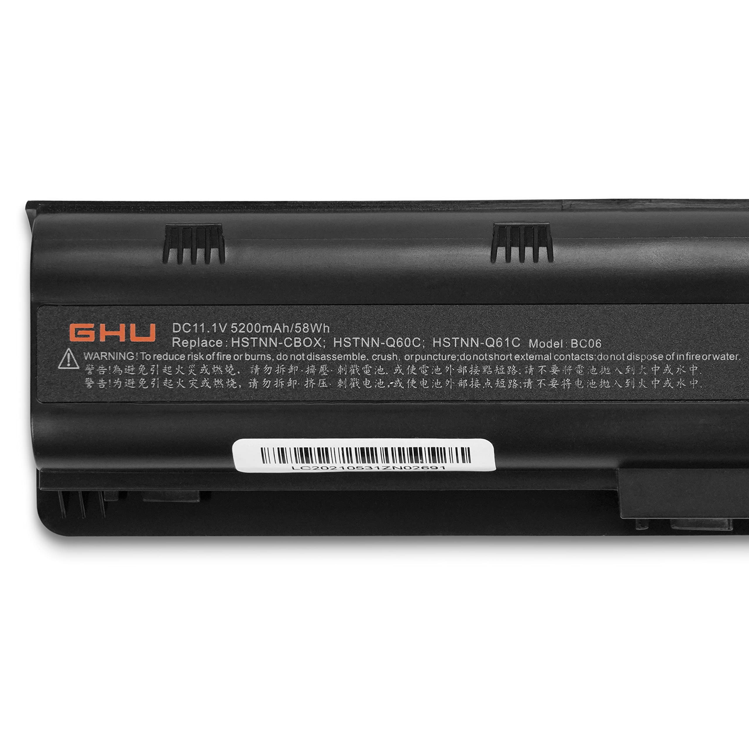 Ghu New Battery 58 Wh Mu06 593553 001 593554 001 Compatible With Hp Pavilion G4 Dm4 M4 G6 G7 G42 G56 G62 G72 593562 001 584037 0