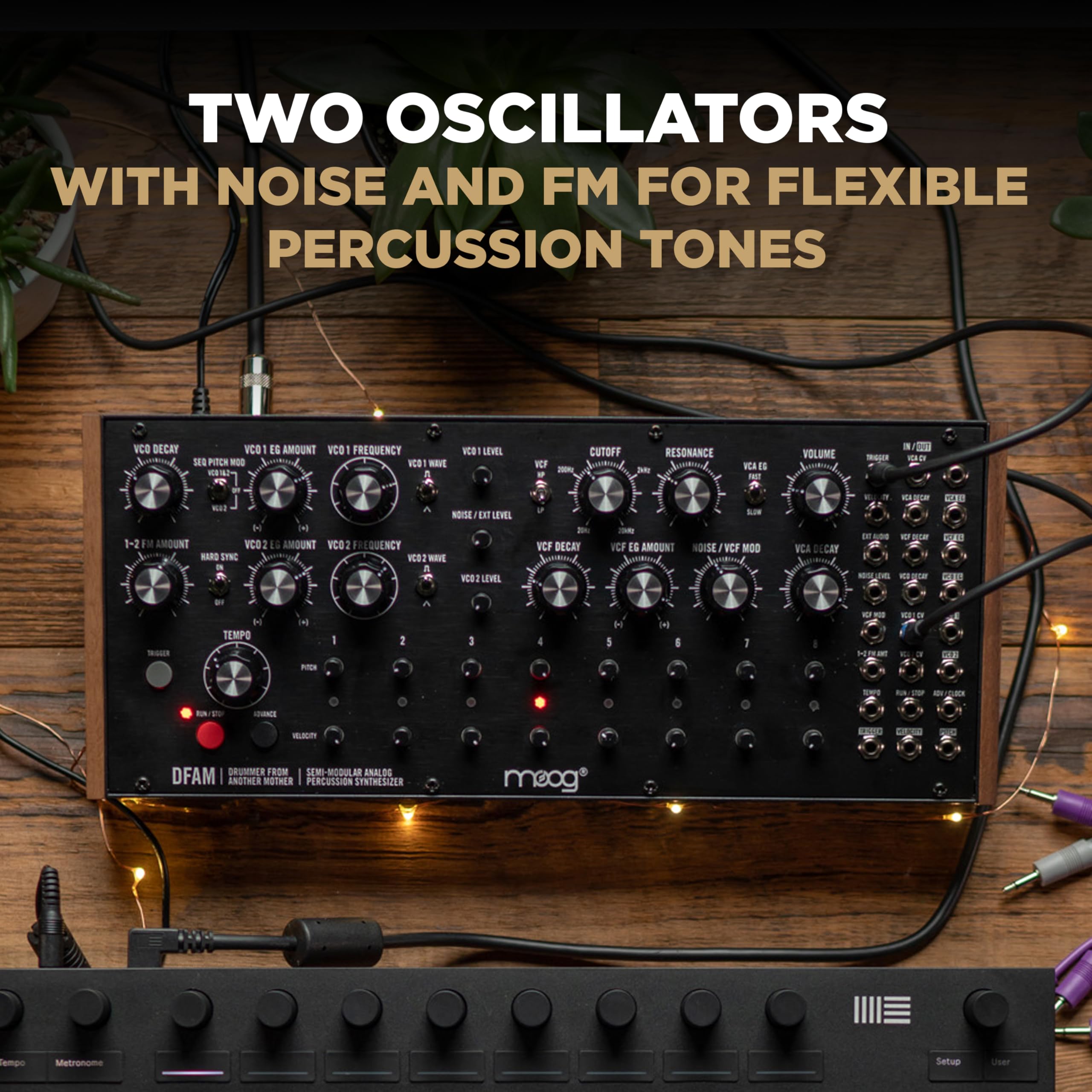 Moog Dfam Semi Modular Analog Percussion Synthesizer With 8 Step Sequencer, 24 Point Patch Bay