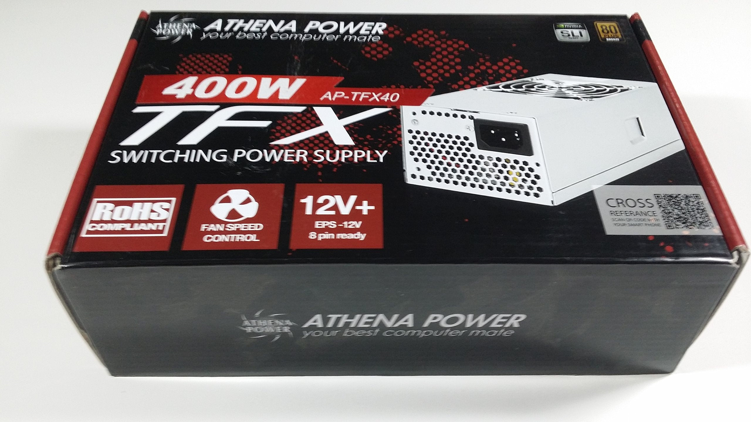 Athena PS APTFX40 TFX 400W ATX 12V SLI Ready 80 Plus Bronze Box