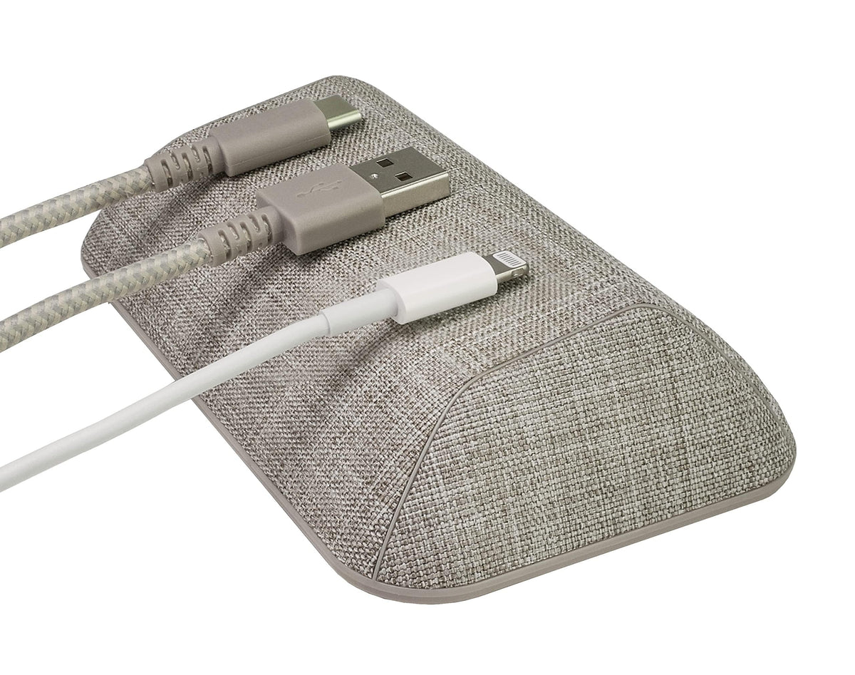 Smartish Magnetic Cord Holder   Bigger Cable Wrangler Organizer With Magnet Clips For Charger Management On Desktop, Nightstand, Or Side Table   Holds 6+ Cables   Lightly Toasted Beige