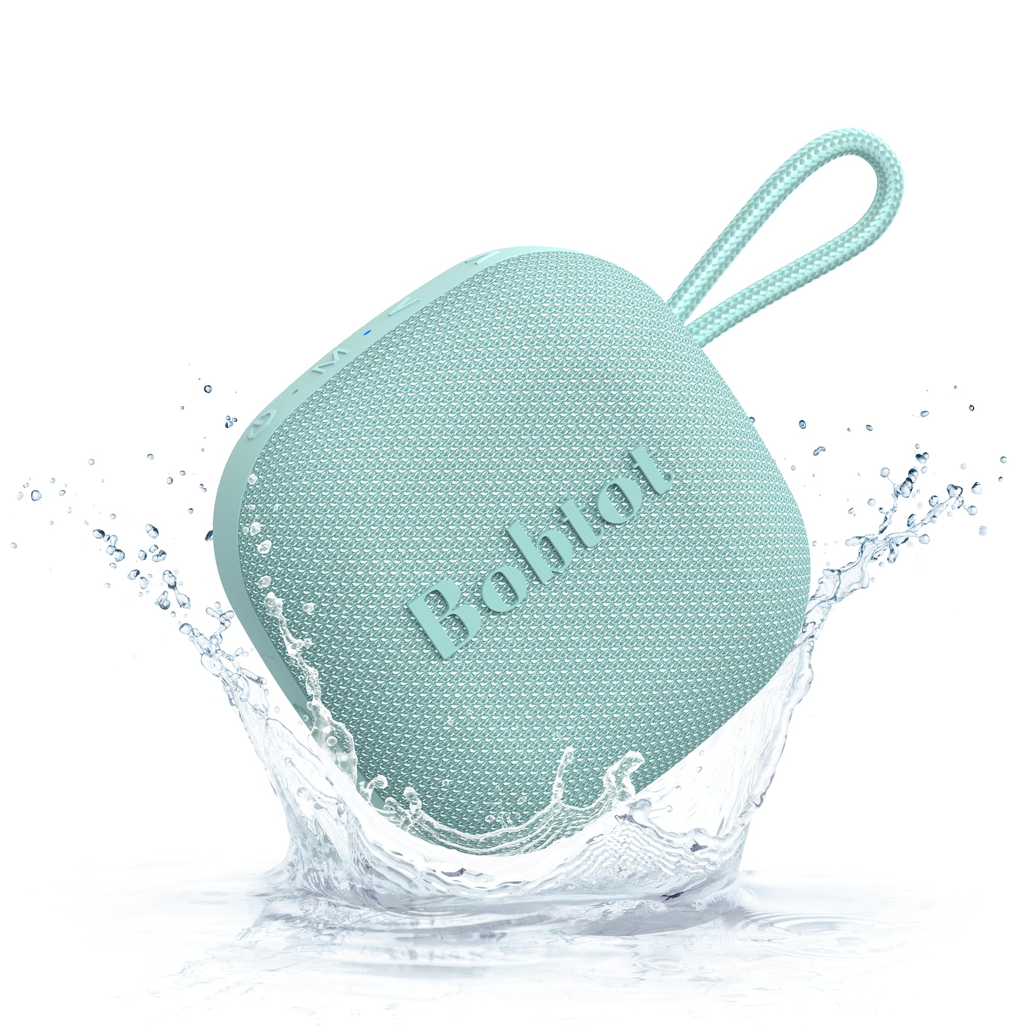 Bobtot Portable Bluetooth Speaker Wireless, IPX7 Small Shower Waterproof Speaker, 16H Playing Time, Loud and Stereo Sound with B