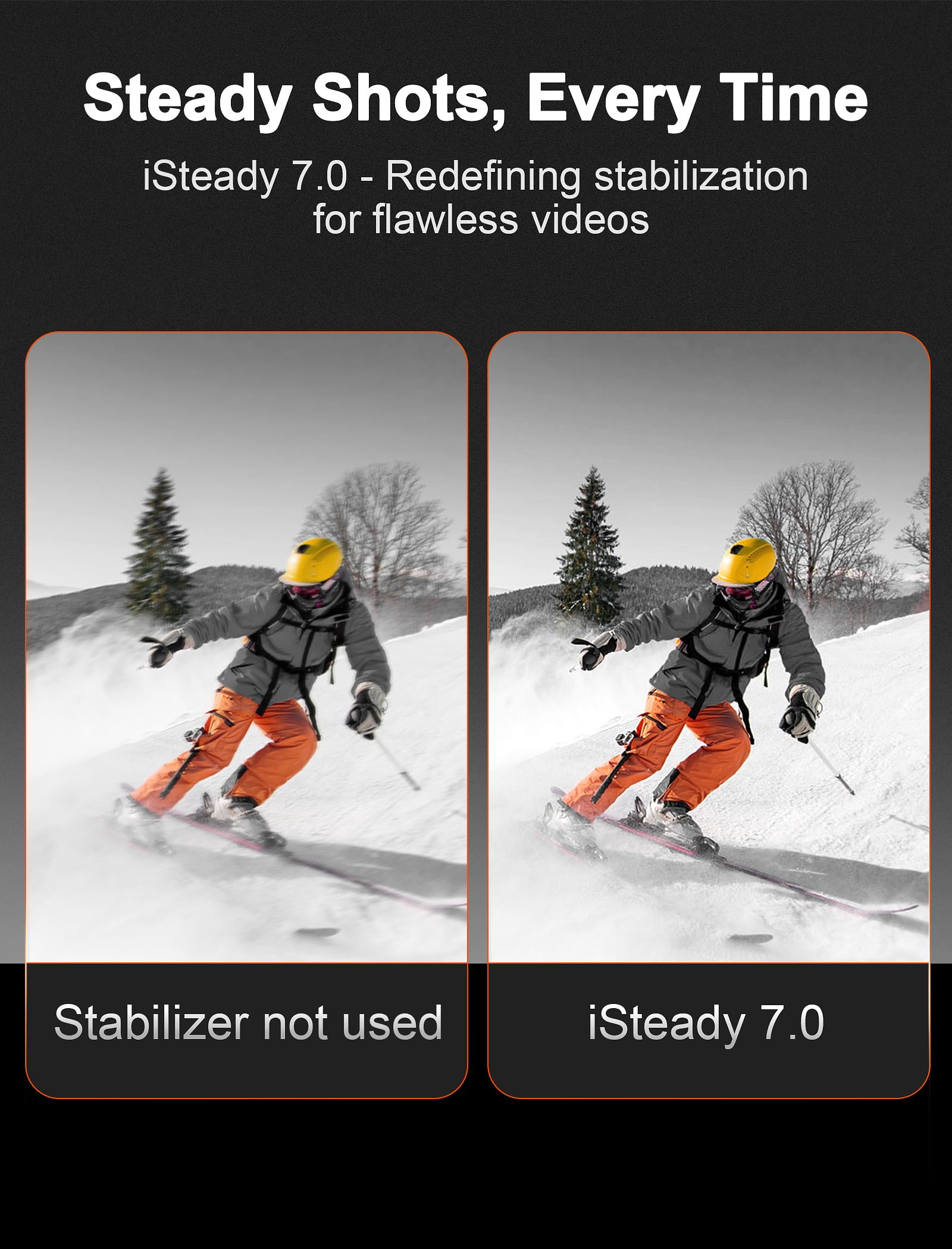 hohem iSteady M6 Gimbal Stabilizer for Smartphone, 3-Axis, AI Tracking, 18H Battery, Black