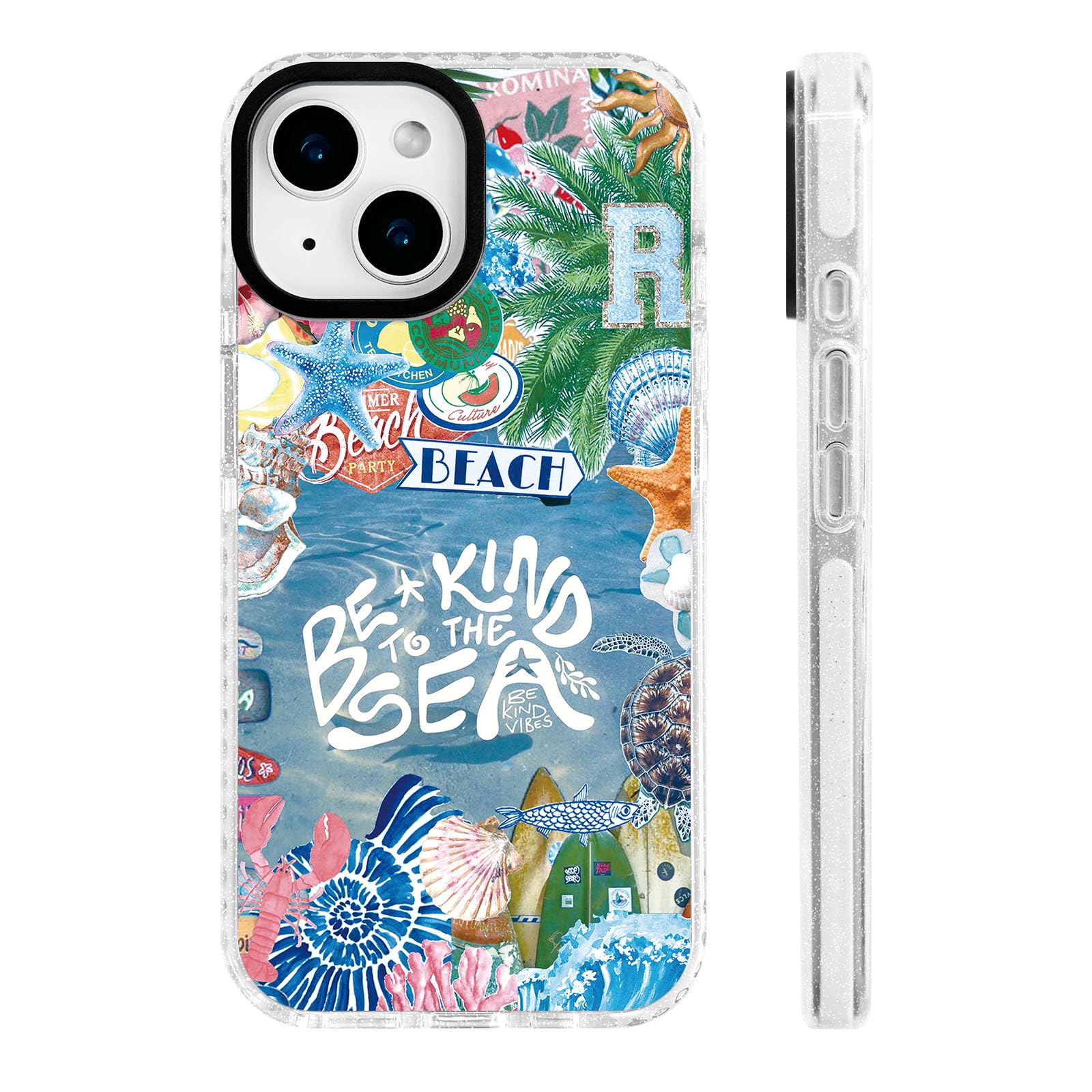 ChiCs-Flaura for iPhone 14 Plus & iPhone 15 Plus Case [Military-Grade Drop Protection/Eco-Friendly Soft TPU Protective/Camera Pr